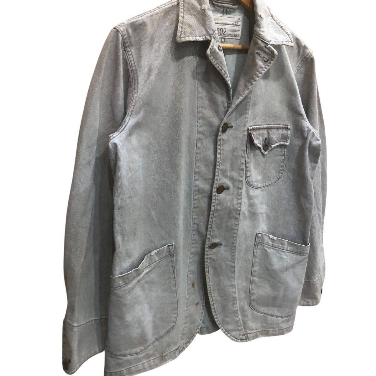 Levi's × Levi's Vintage Clothing Levis 70802 Denim Distress Blazer Jacket Size US M / EU 48-50 / 2 - 2 Thumbnail