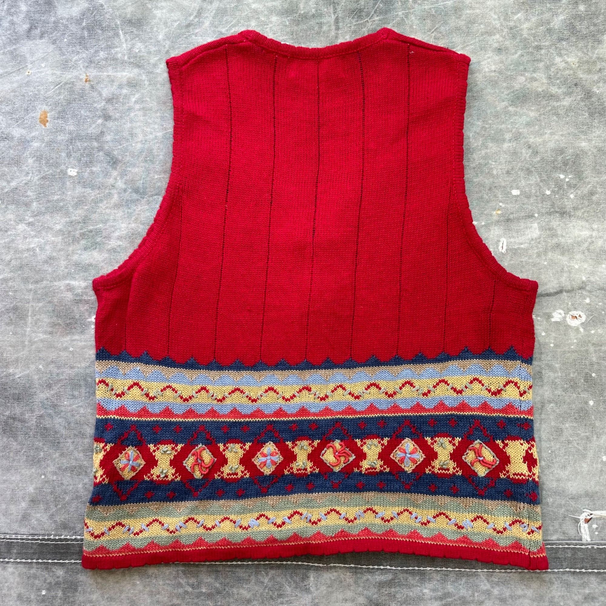 Vintage Vintage Gina Peters Unique Knit Zip Up Sweater Vest Size US S / EU 44-46 / 1 - 3 Thumbnail