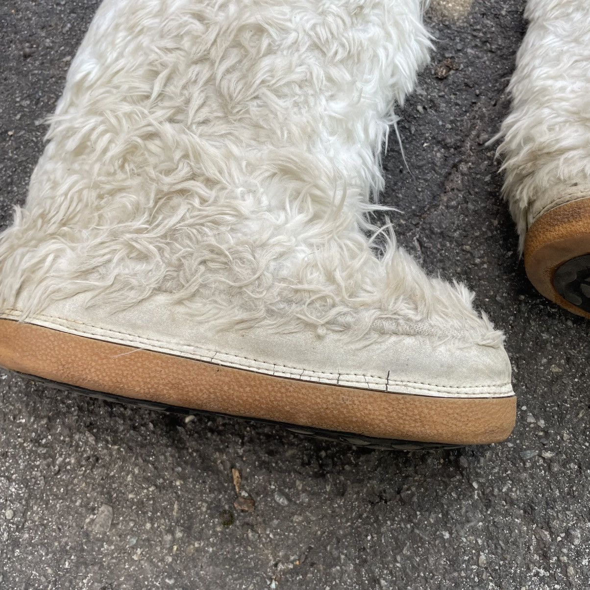 Vintage FUR YETI MOHAIR WINTER SNOW MOON Y2K UNT BOOTS SHOES LIKE DI Size US 6.5 / EU 39-40 - 5 Thumbnail