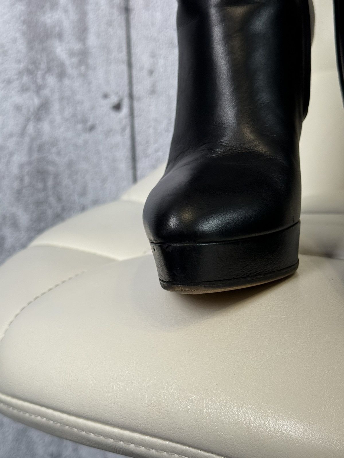 Gucci Gucci Charlotte Leather Knee Platform Stiletto Heel Zip Boot Size US 6.5 / IT 36.5 - 14 Thumbnail