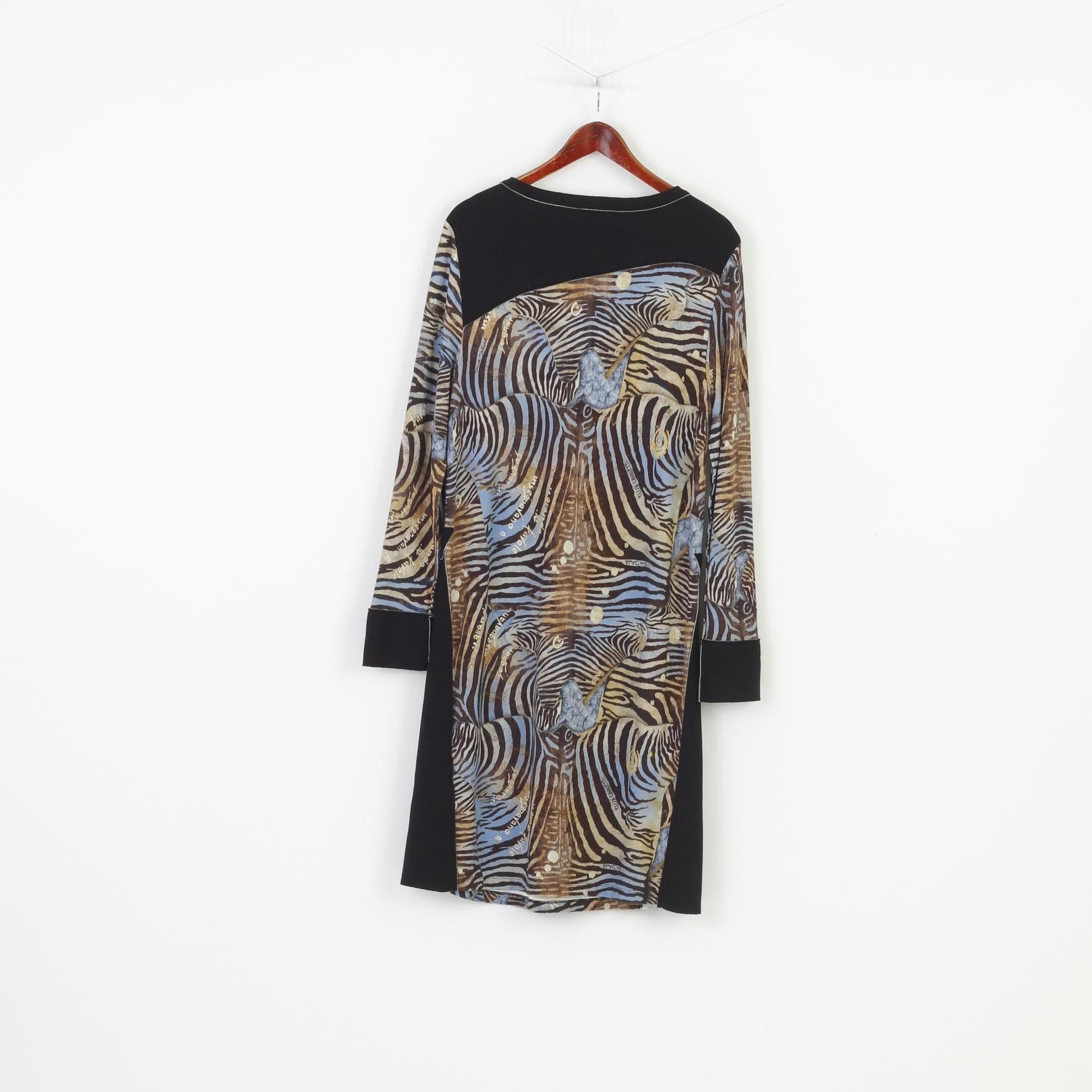 Vintage Elisa Cavaletti Woman XXL Dress Black Viscosa 10547 Size XXL / US 16-18 / IT 52-54 - 8 Thumbnail
