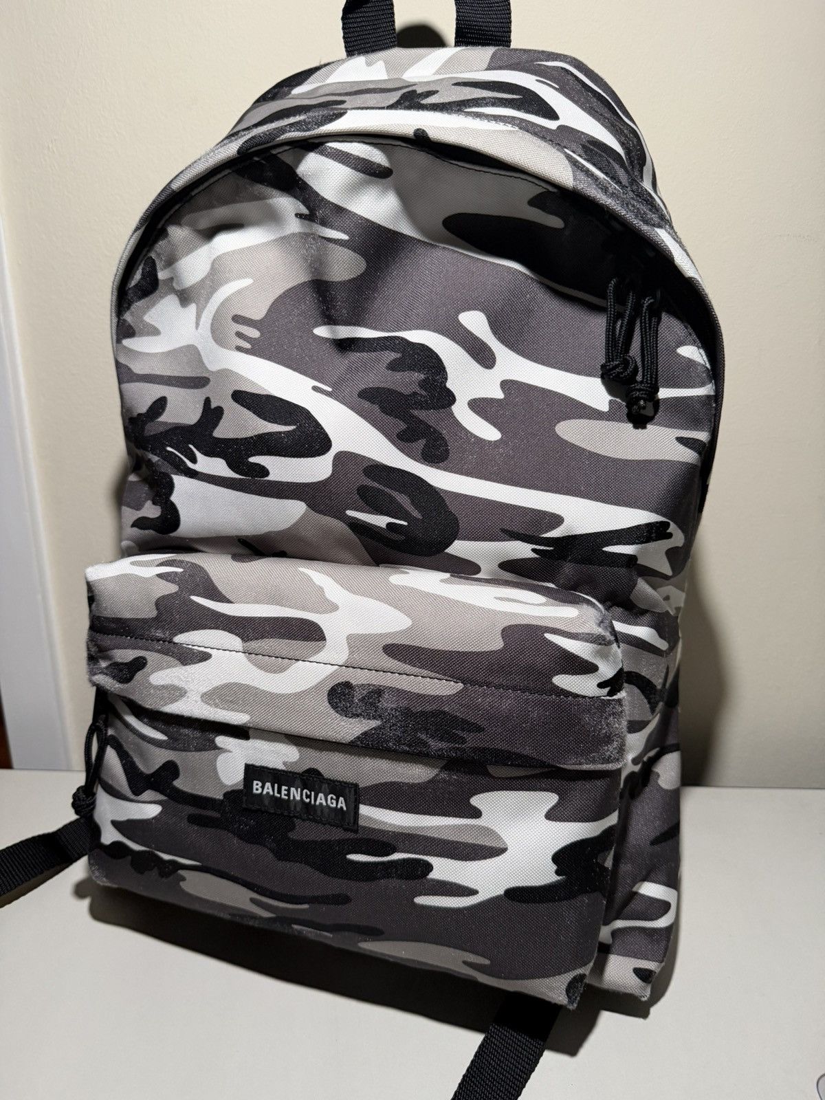 Balenciaga Snow camo backpack
