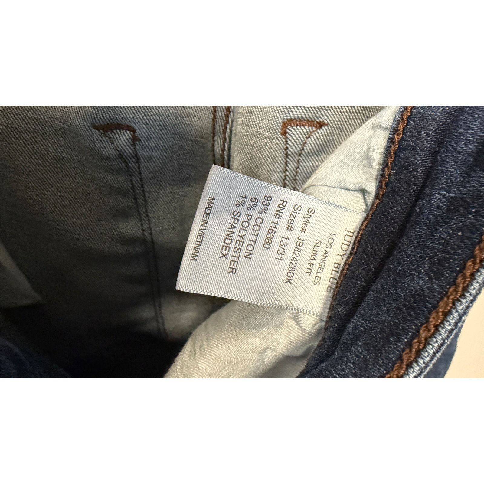 Judy Blue Judy Blue Slim Fit Dark Wash, Optional Cuff, 13/31 JB82428DK Size 36" / US 14 / IT 50 - 4 Thumbnail