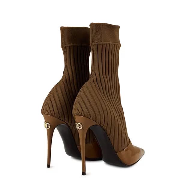Dolce & Gabbana o1g2r1mq1024 Sock Boots in Camel Size US 10 / IT 40 - 4 Thumbnail