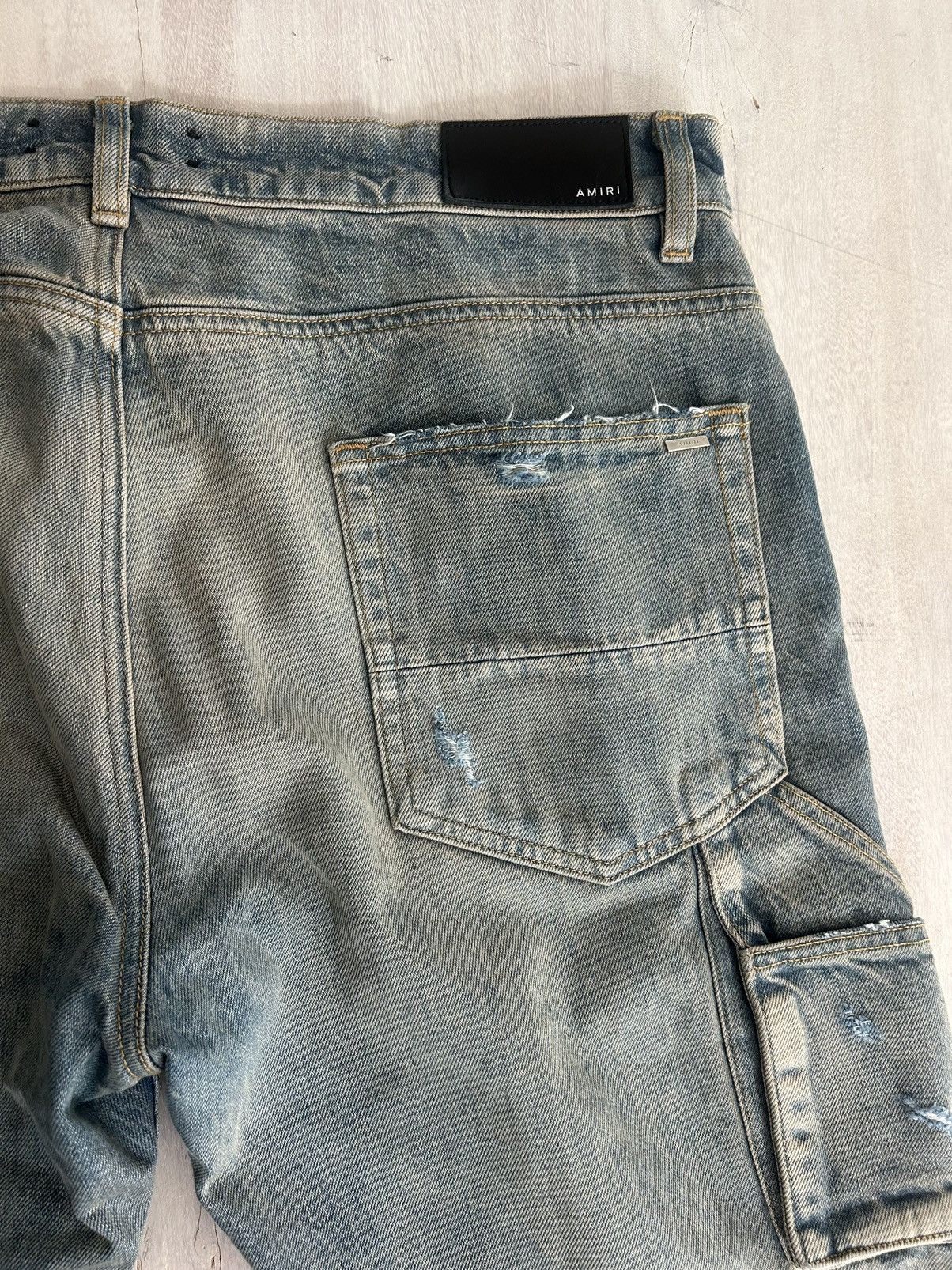 Amiri AMIRI Clay Indigo Plaid Carpenter Jeans SIZE 34 Size US 34 / EU 50 - 11 Thumbnail