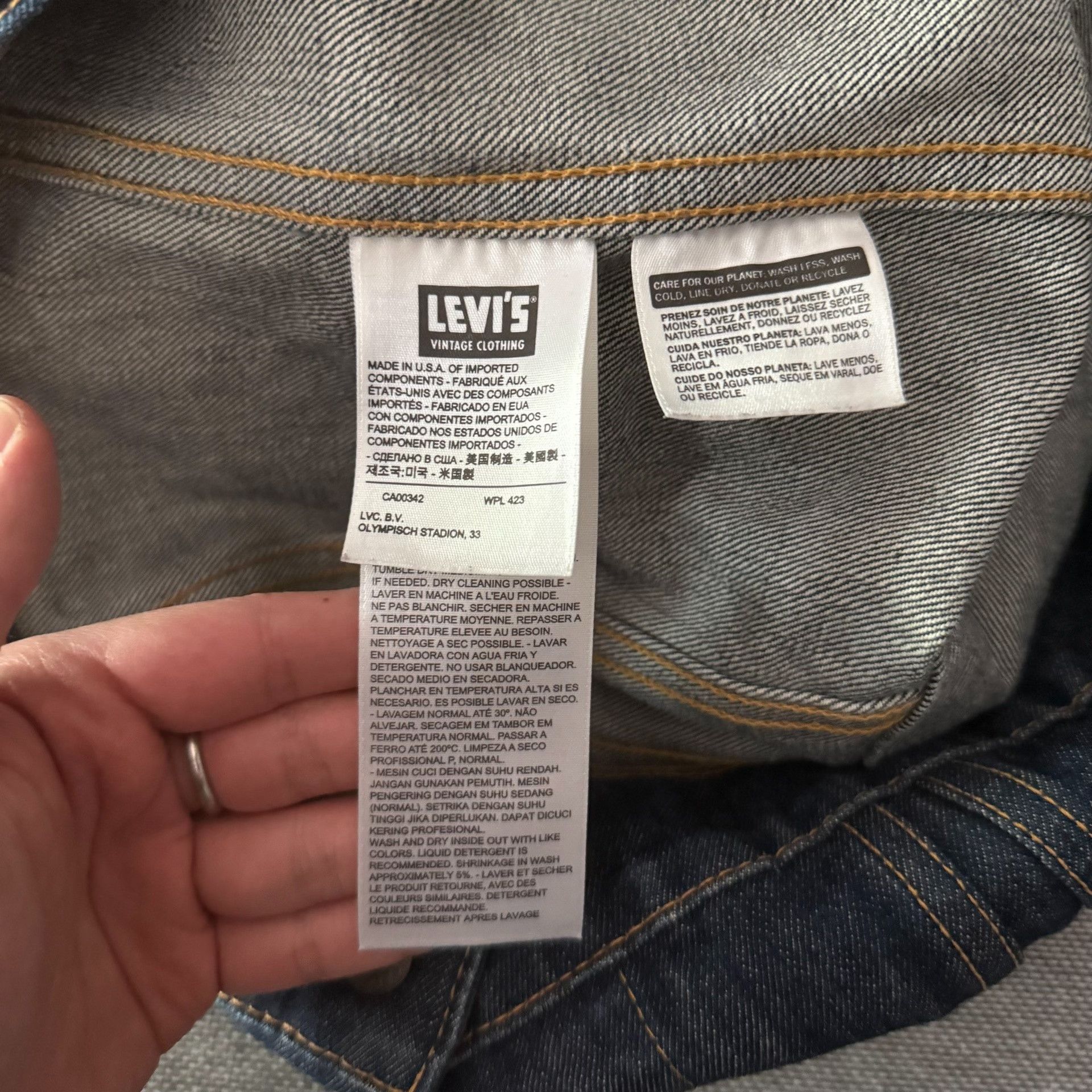 Levi's Vintage Clothing Levi's LVC70505 Raw Denim Jacket Size US XXS / EU 40 - 8 Thumbnail