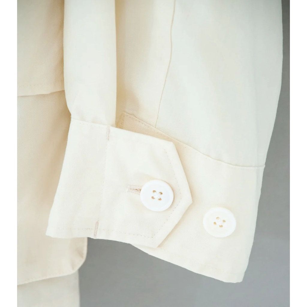 Japanese Brand S H SHIRTS Fatigue Shirt - Natural Wool Silk - L NWT $875 Size US L / EU 52-54 / 3 - 16 Thumbnail