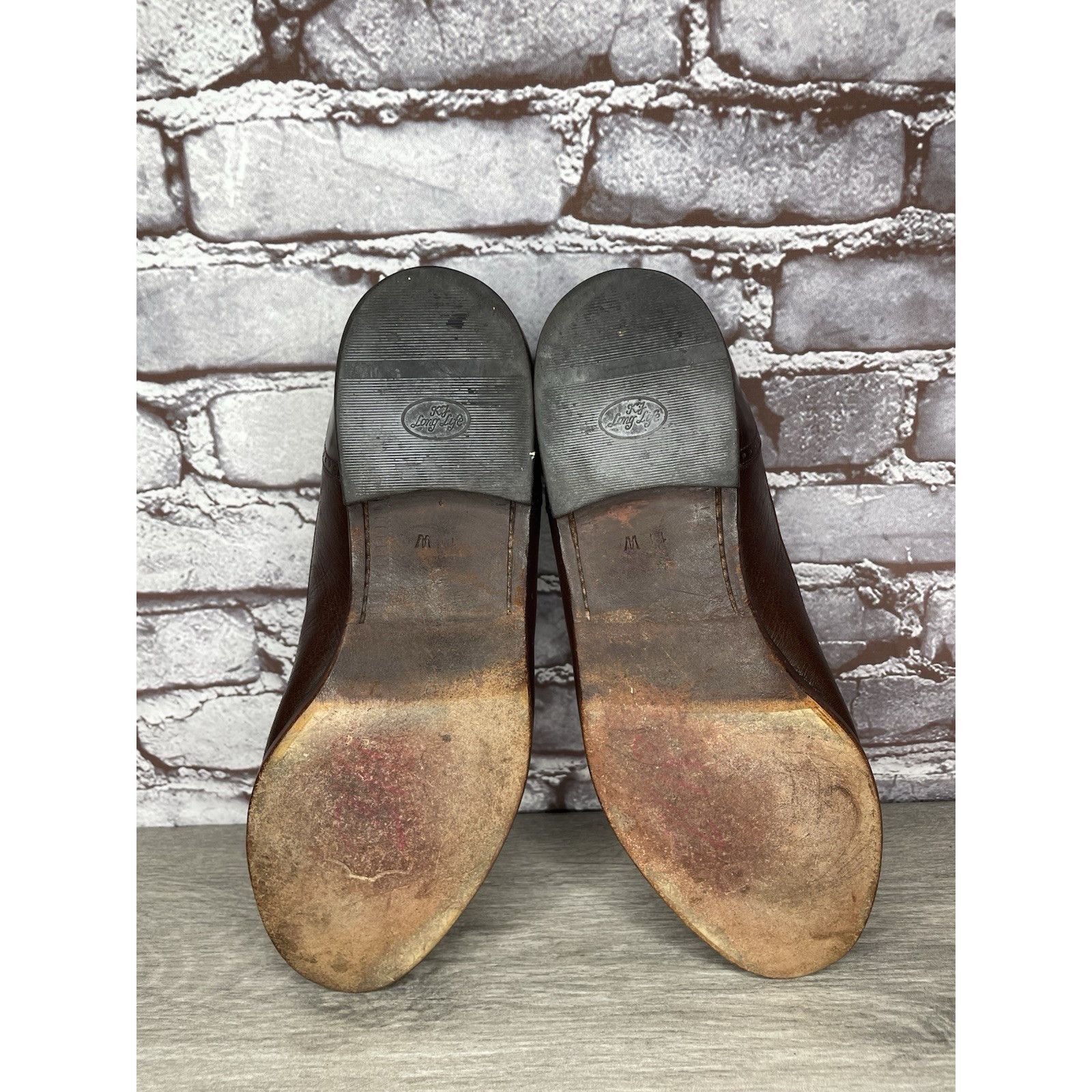 Mezlan Mezlan Havana Brown Leather WingTip Cap Toe Loafers Dress Sh Size US 11 / EU 44 - 6 Thumbnail