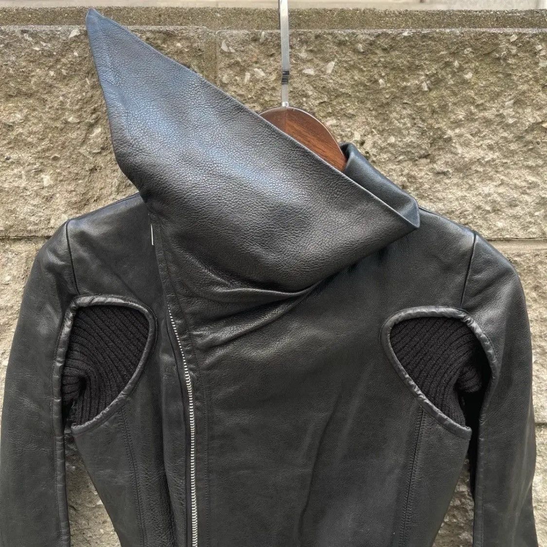 Rick Owens Rick Owens 2010 Leather Dress Jacket Size XS / US 0-2 / IT 36-38 - 3 Thumbnail