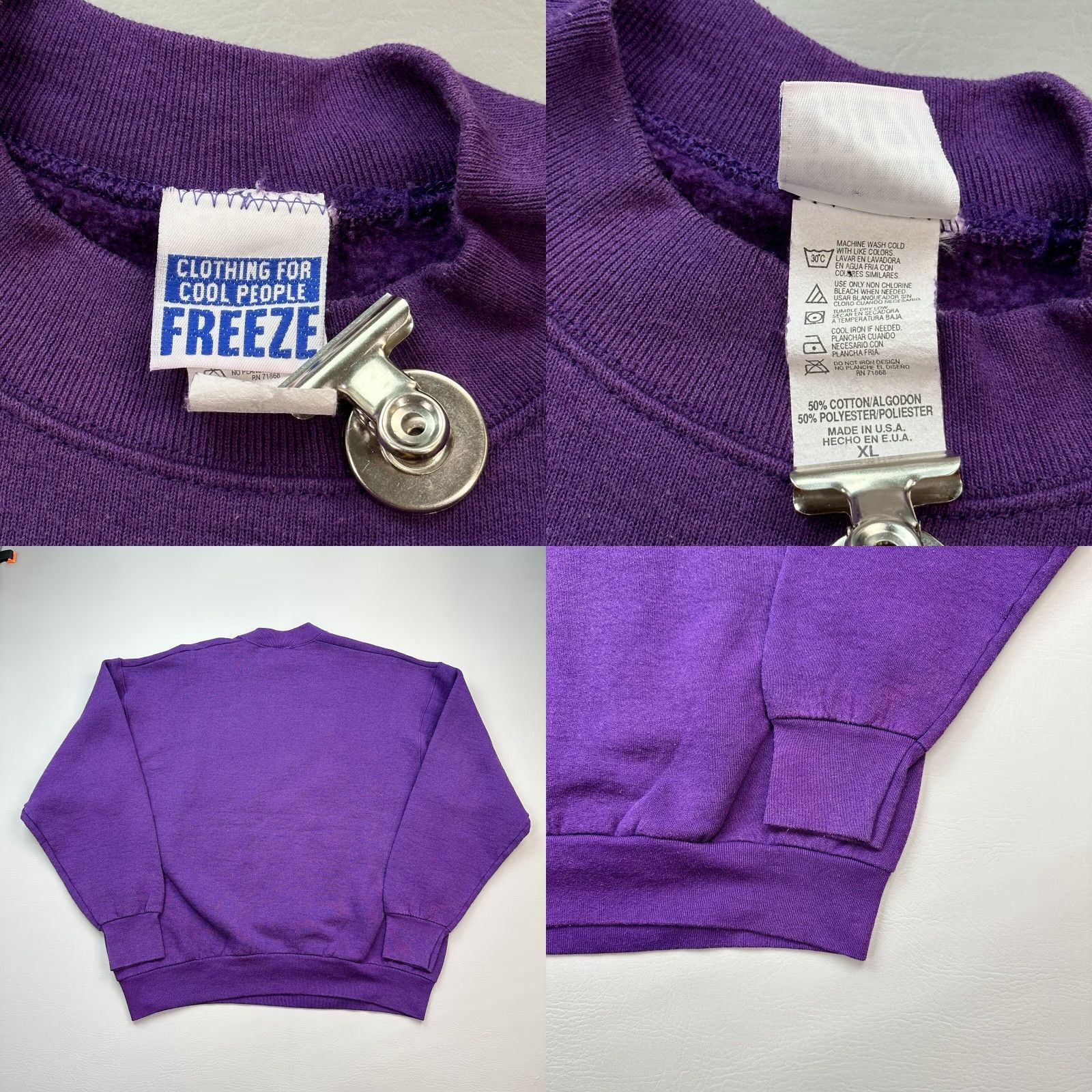 Vintage Vintage Freeze Mens XL Purple Pullover Sweatshirt 90s USA Graphic Print Sweatshirt Hoodie? Size US XL / EU 56 / 4 - 8 Thumbnail