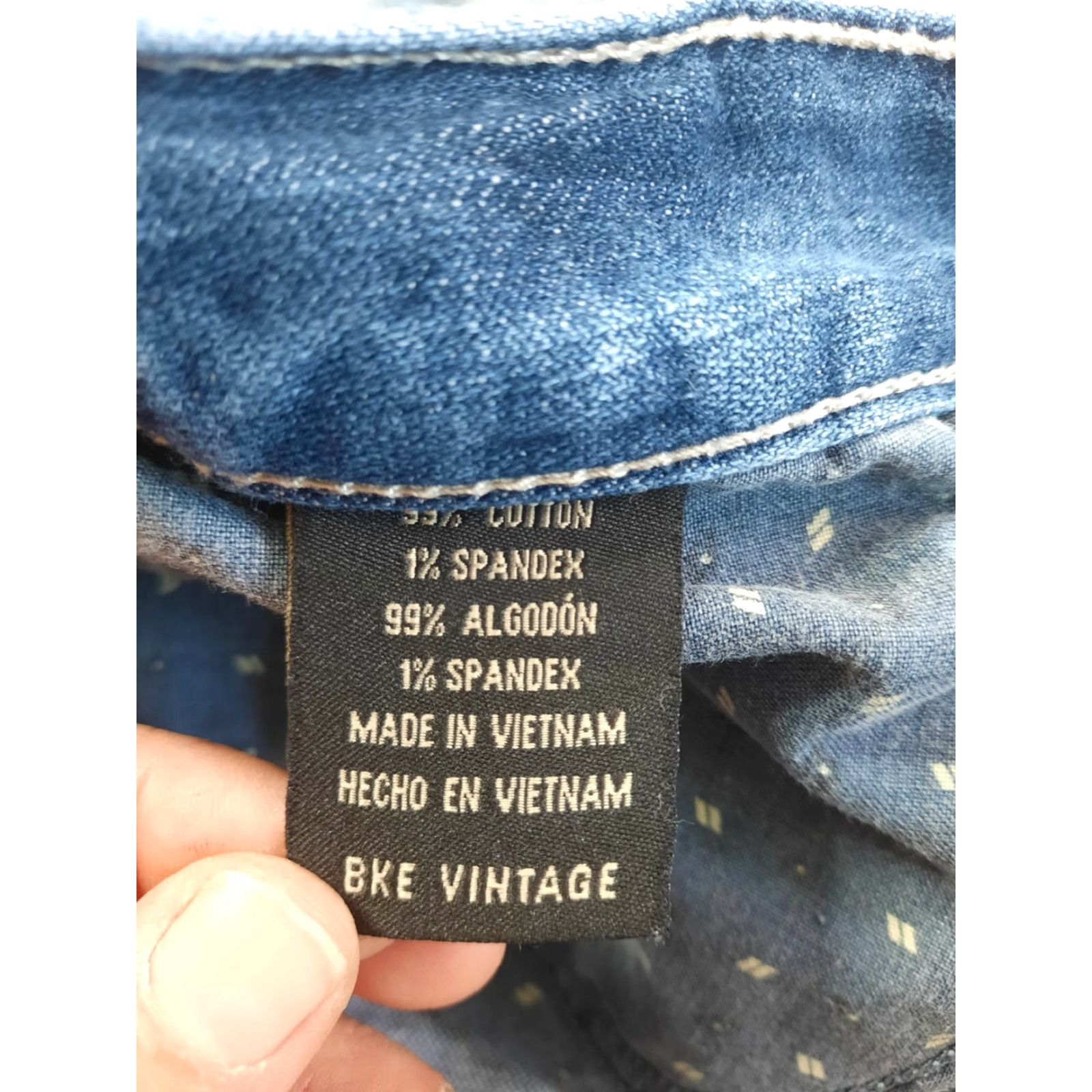 BKE VINTAGE BKE Welder Denim Jeans 36L 36x33 M2M Distressed Mens Straight Cotton Elastane Blue 1967 Size US 36 / EU 52 - 5 Thumbnail
