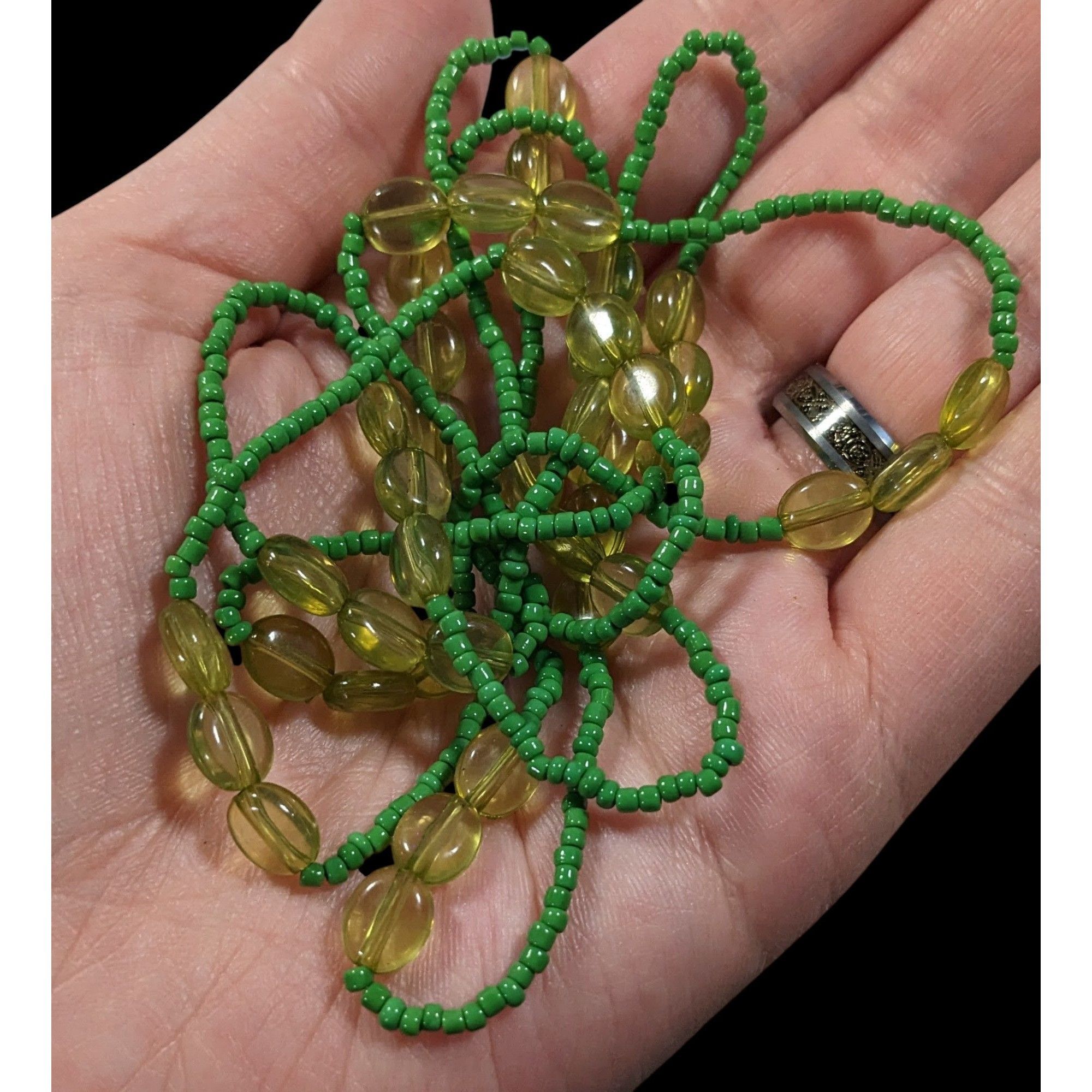 Other Cottagecore Casual Green Glass Beaded Necklace Size ONE SIZE - 4 Thumbnail