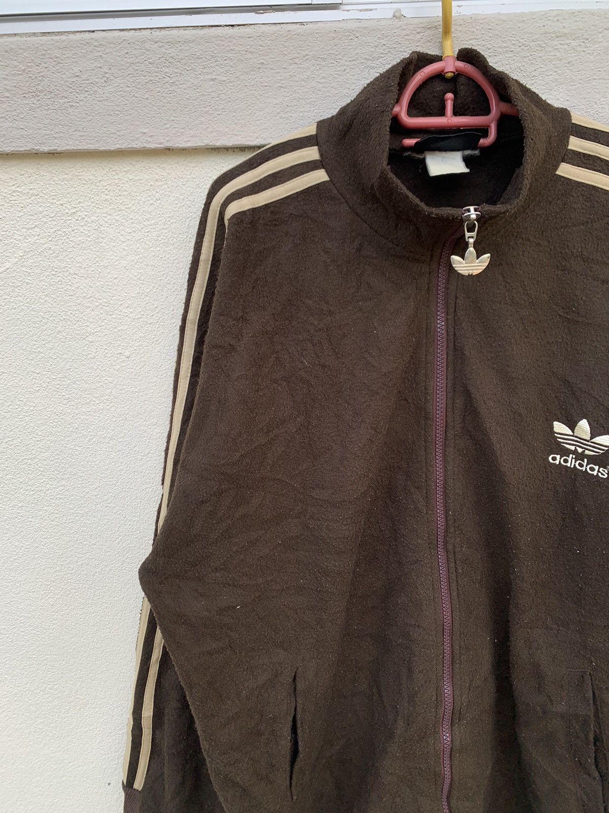 Adidas Adidas Big Logo Fleece Zipper Jacket Size US L / EU 52-54 / 3 - 4 Thumbnail