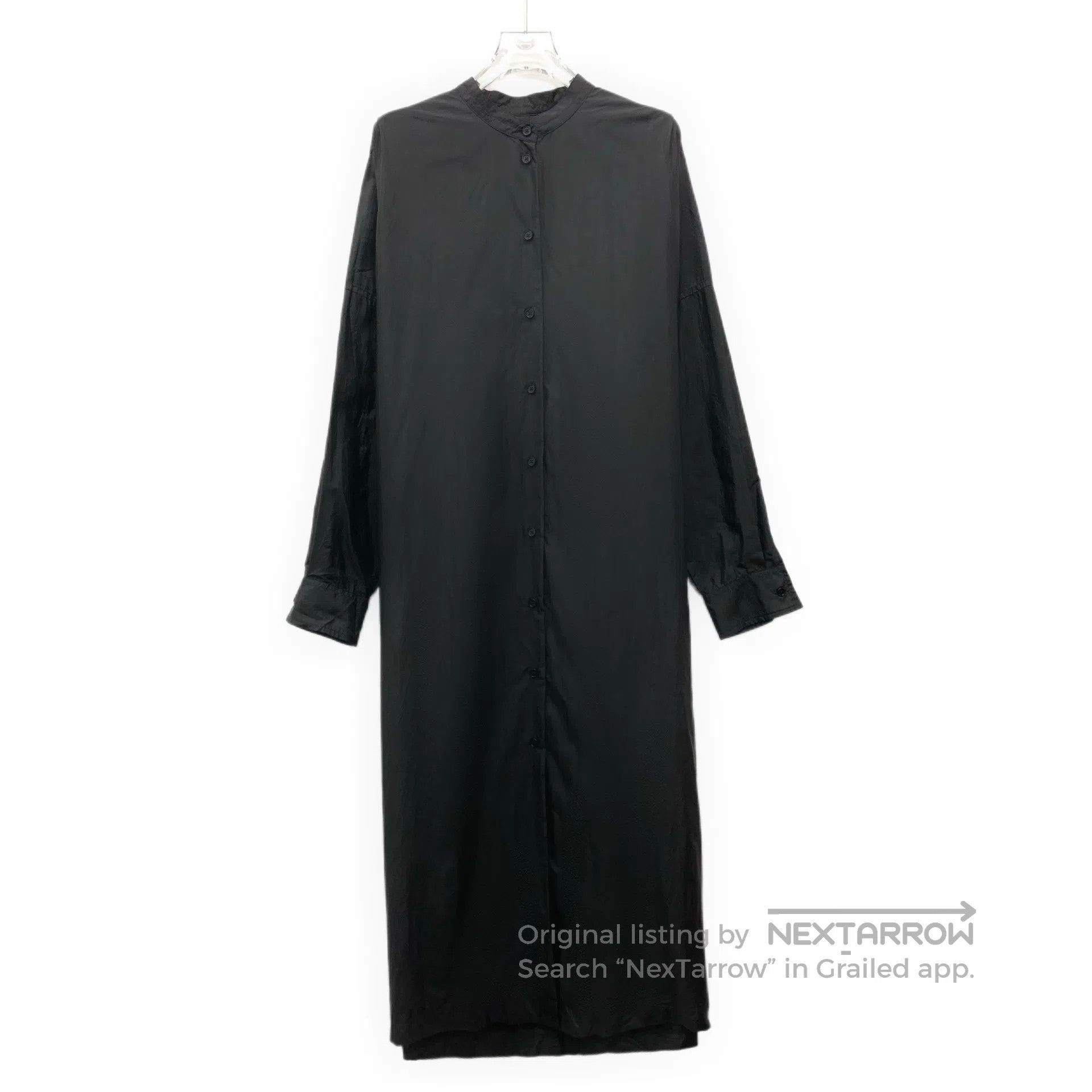Jil Sander Jil Sander Black Silk Single-breasted Long-sleeve Shirt Dr Size 4XL / US 24-26 - 1 Thumbnail