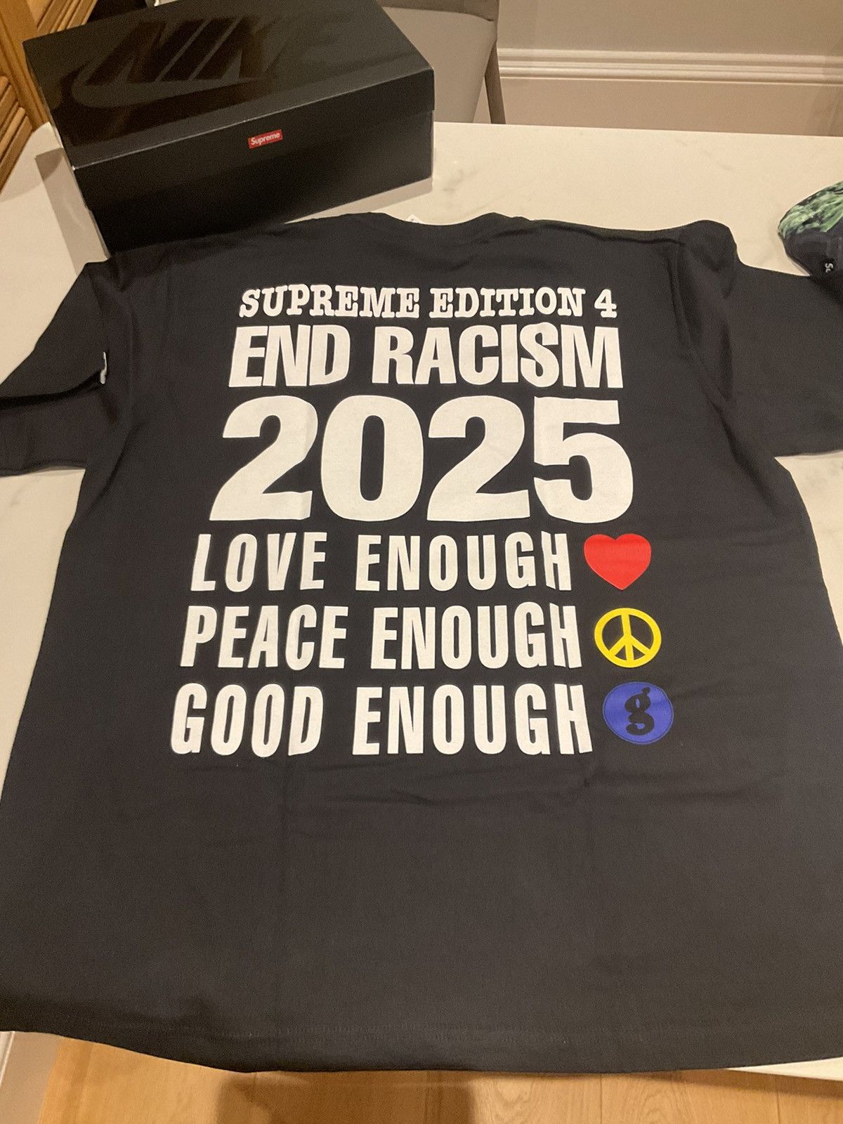 GOODENOUGH × Supreme Supreme GOODENOUGH End Racism Tee black