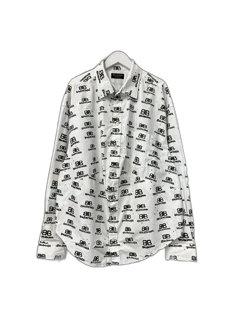 Balenciaga Balenciaga Shirt with Logo Print-2506 Size US S / EU 44-46 / 1 - 1 Thumbnail