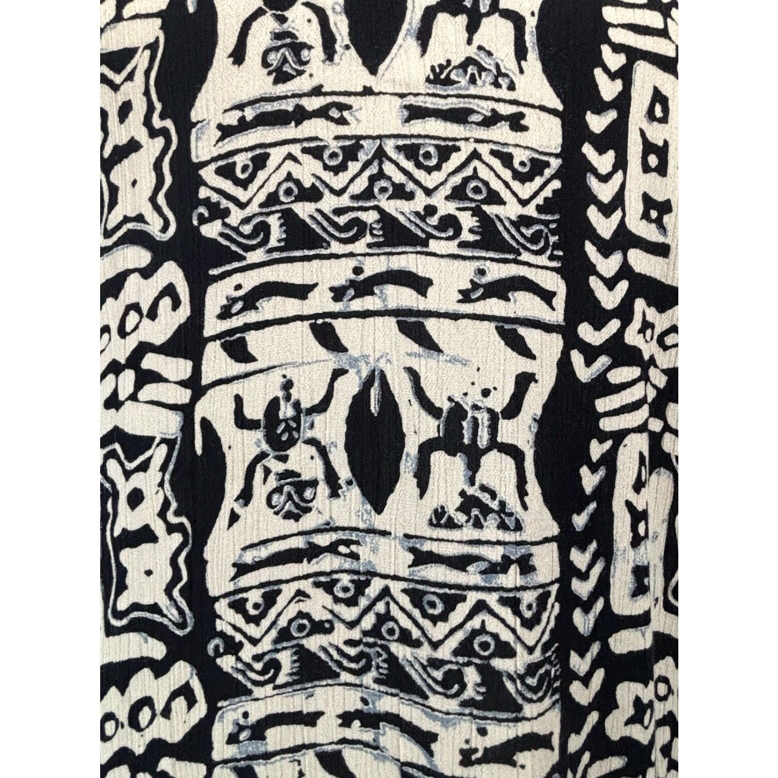 Vintage Nubian Queen Beaded Kaftan Dress Tan Black One Size Women Size ONE SIZE - 6 Thumbnail