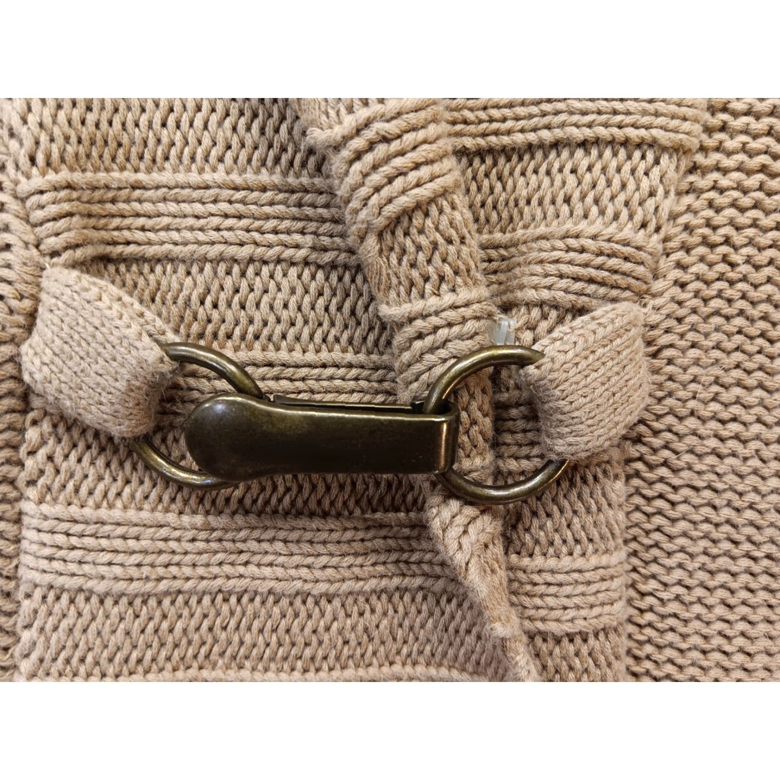 Ralph Lauren Lauren Ralph Lauren Cardigan Vest Women M Tan Linen Cotton Buckle Open Shawl Collar 90s Y2K Classic Lightweight Knit Size M / US 6-8 / IT 42-44 - 4 Thumbnail