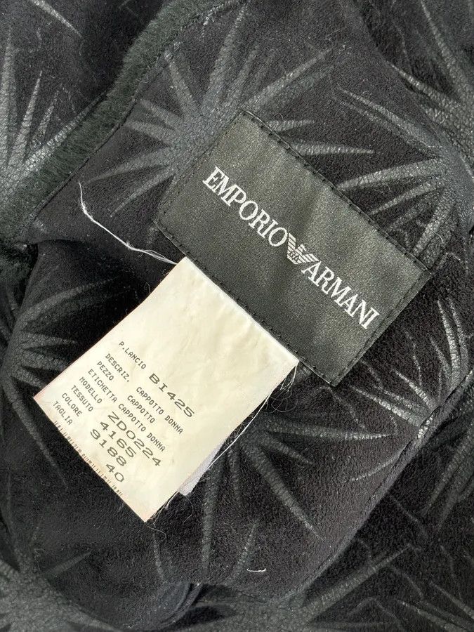 Emporio Armani AW2004 Emporio Armani Black Stars Contemporary Reversible Long Coat Size M / US 6-8 / IT 42-44 - 17 Thumbnail