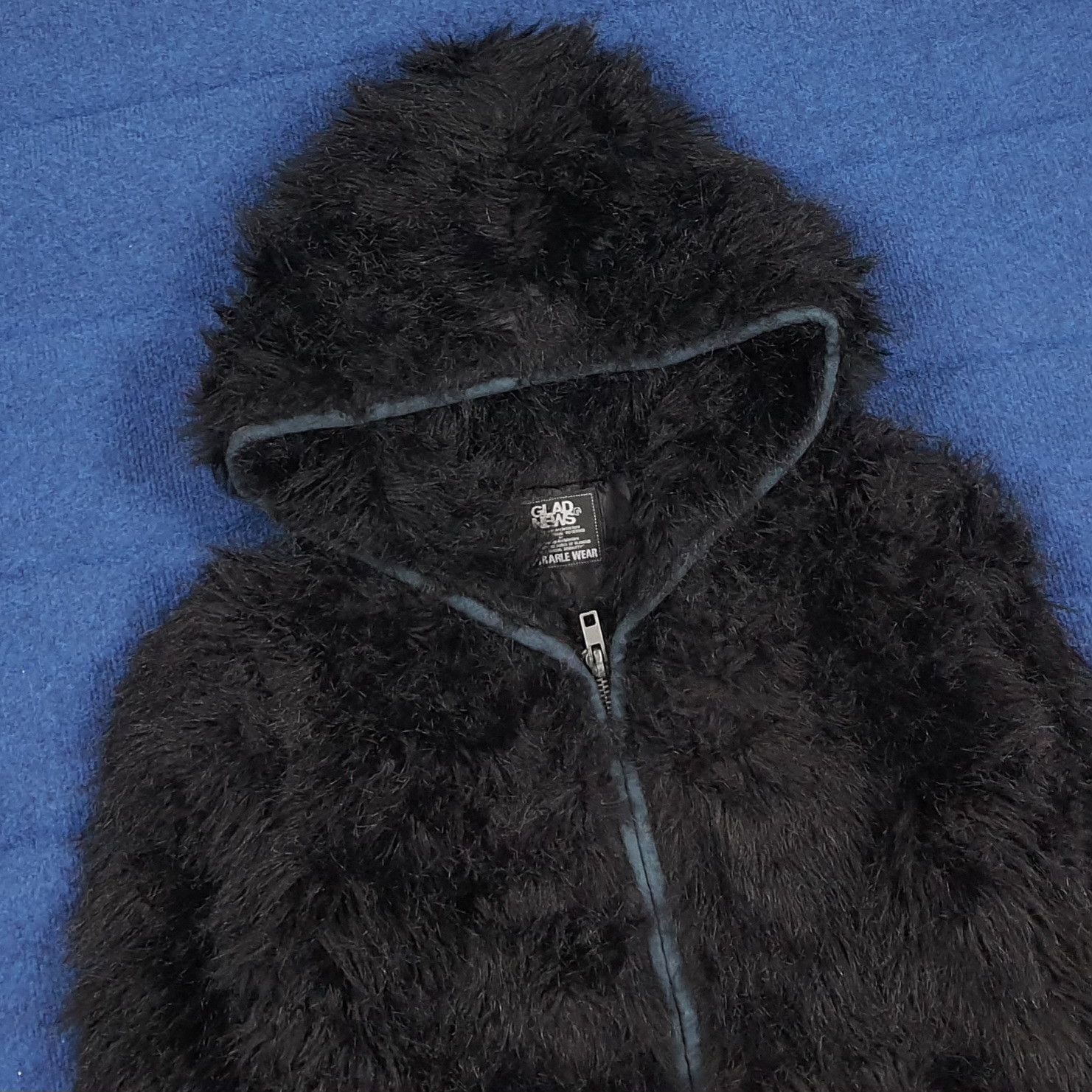 Vintage Glad News Japan Shaggy Faux Fur Hoodie Jacket C306N5 Size US S / EU 44-46 / 1 - 2 Thumbnail