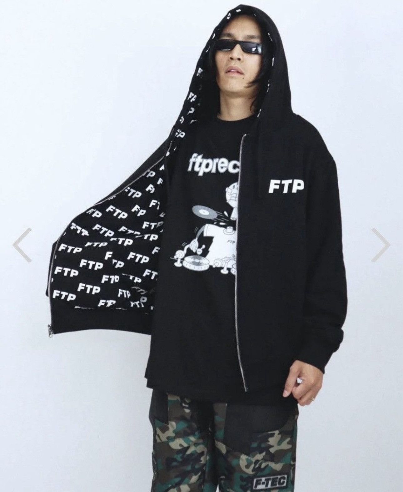 Fuck The Population FTP REVERSIBLE LOGO HOODIE (BLACK) Size US XL / EU 56 / 4 - 8 Thumbnail