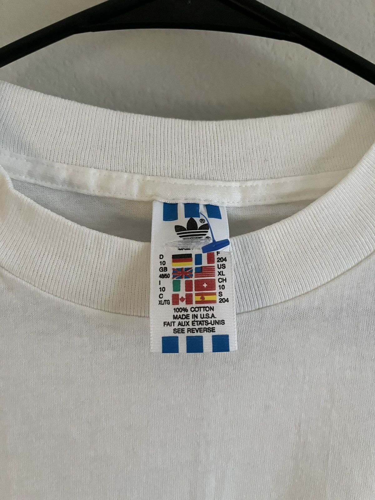 Adidas Vintage Early 90s Adidas Single stitch Blank Tee Size US XXL / EU 58 / 5 - 2 Thumbnail