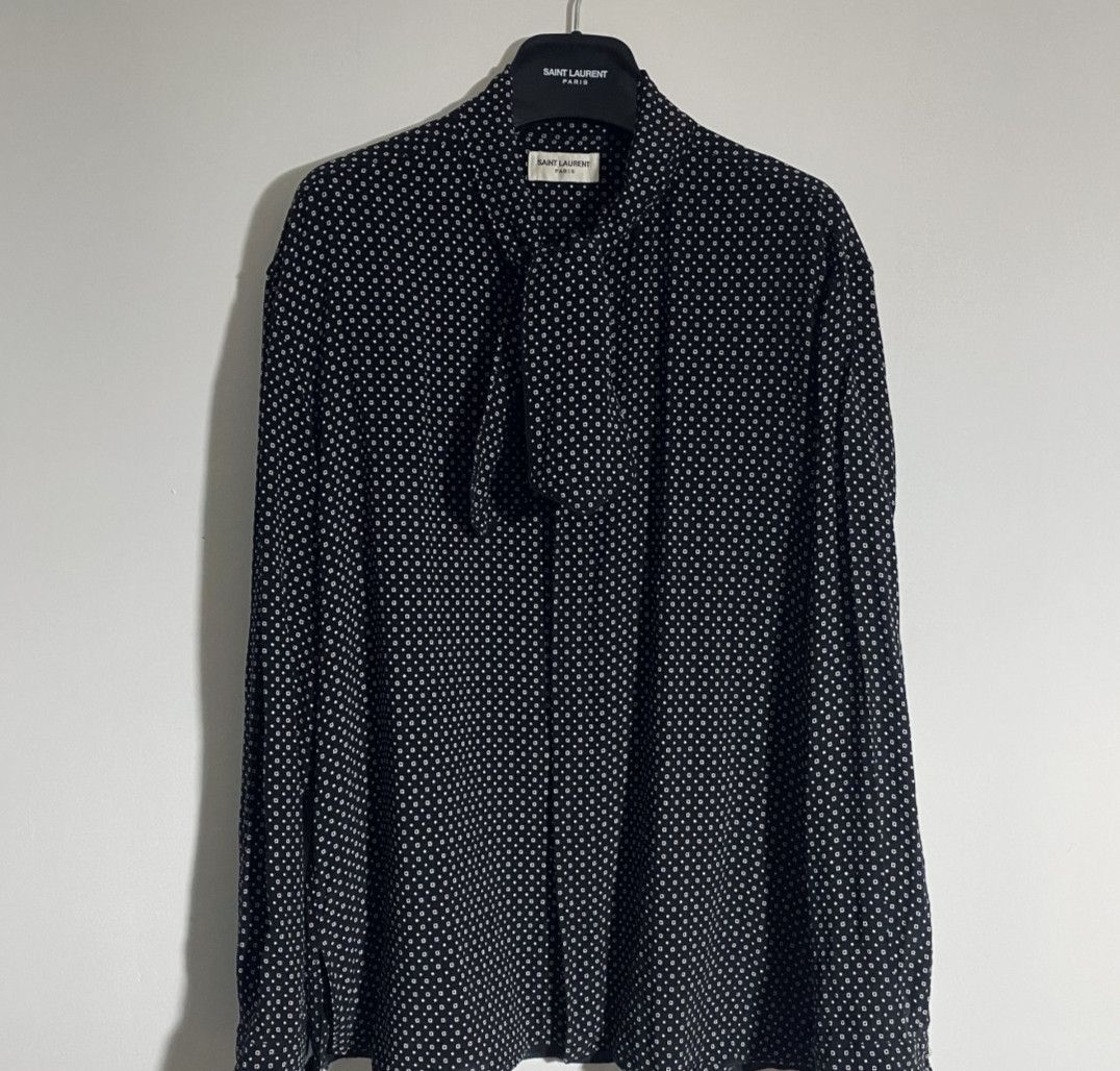 Saint Laurent Paris saint laurent Bow tie shirt-2505 Size US XL / EU 56 / 4 - 1 Thumbnail