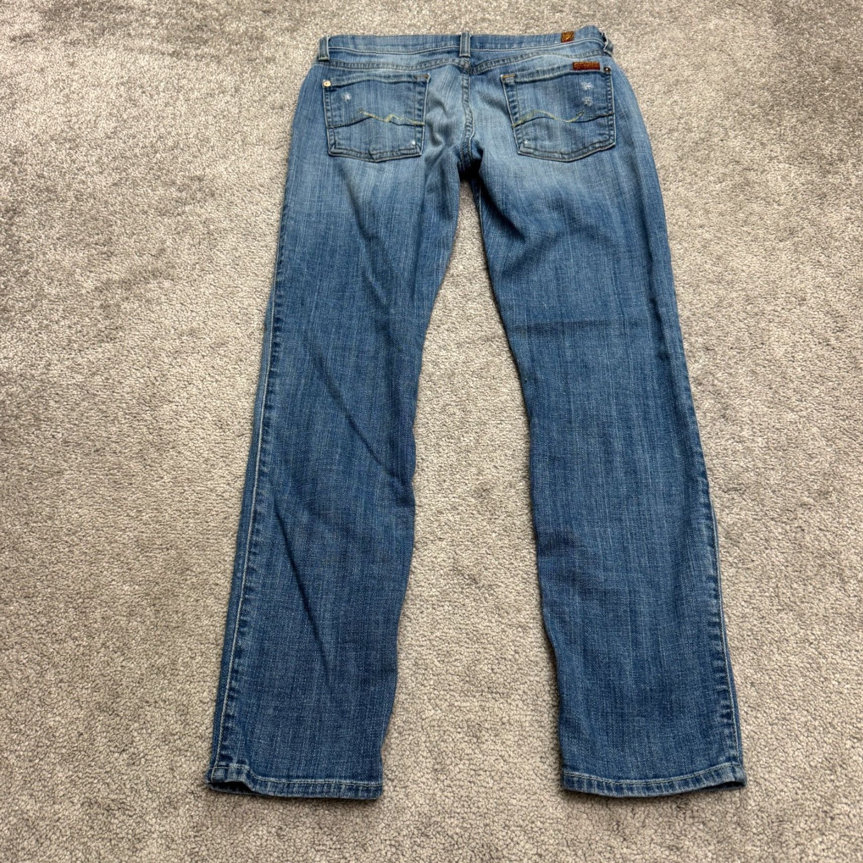 7 For All Mankind 7 For All Mankind Jeans Women 25 Slim Skinny Denim 5-Pocket Blue Button Fly Size 42" / US 20 - 2 Thumbnail