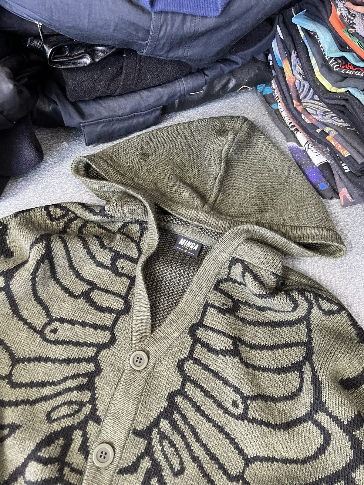 Minga London Minga London Green Skeleton Printed Knit Hoodie. Size M / US 6-8 / IT 42-44 - 6 Thumbnail