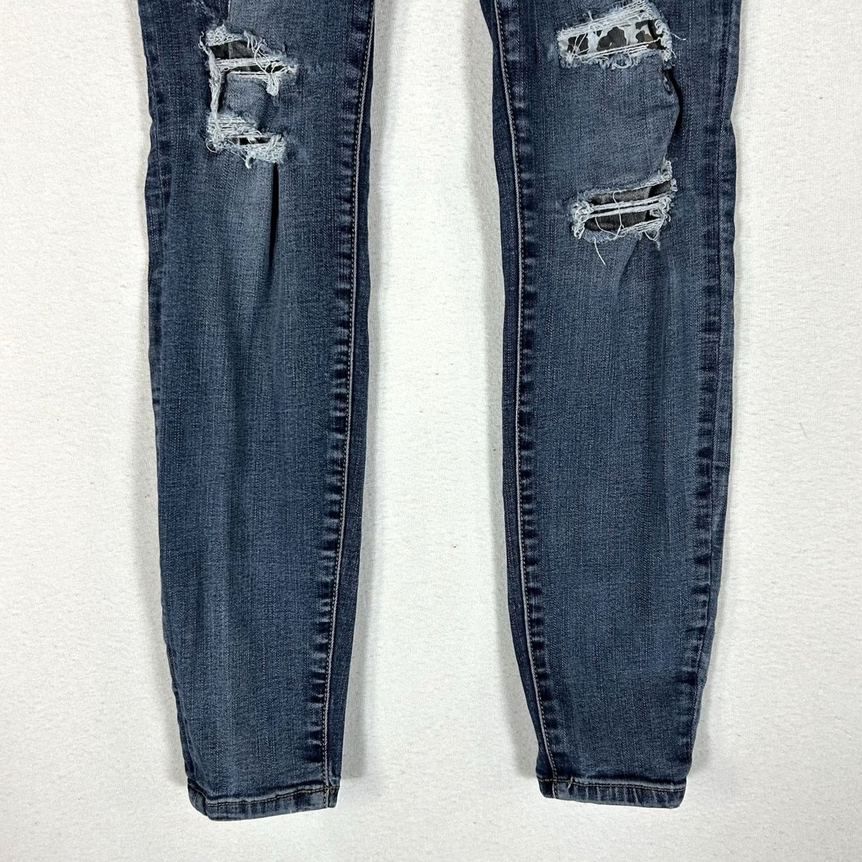 Vintage Maurices Skinny Jeans Womens XS Reg Blue Medium Wash Stretch Low Rise Denim Size 26" / US 2 / IT 38 - 3 Thumbnail