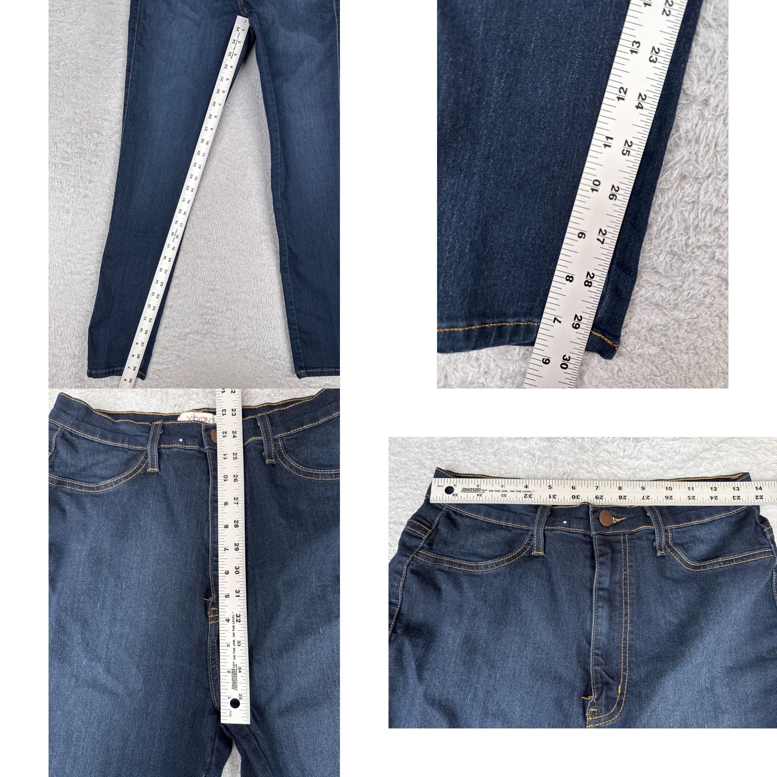Vintage Vibrant Vibrant MIU Jeans Juniors 28x30 Blue Denim Skinny High Rise 28 Women Jeans Fall Summer Winter 15 5-Pocket Mens Womens Girls Boys? Size 36" / US 14 / IT 50 - 8 Thumbnail