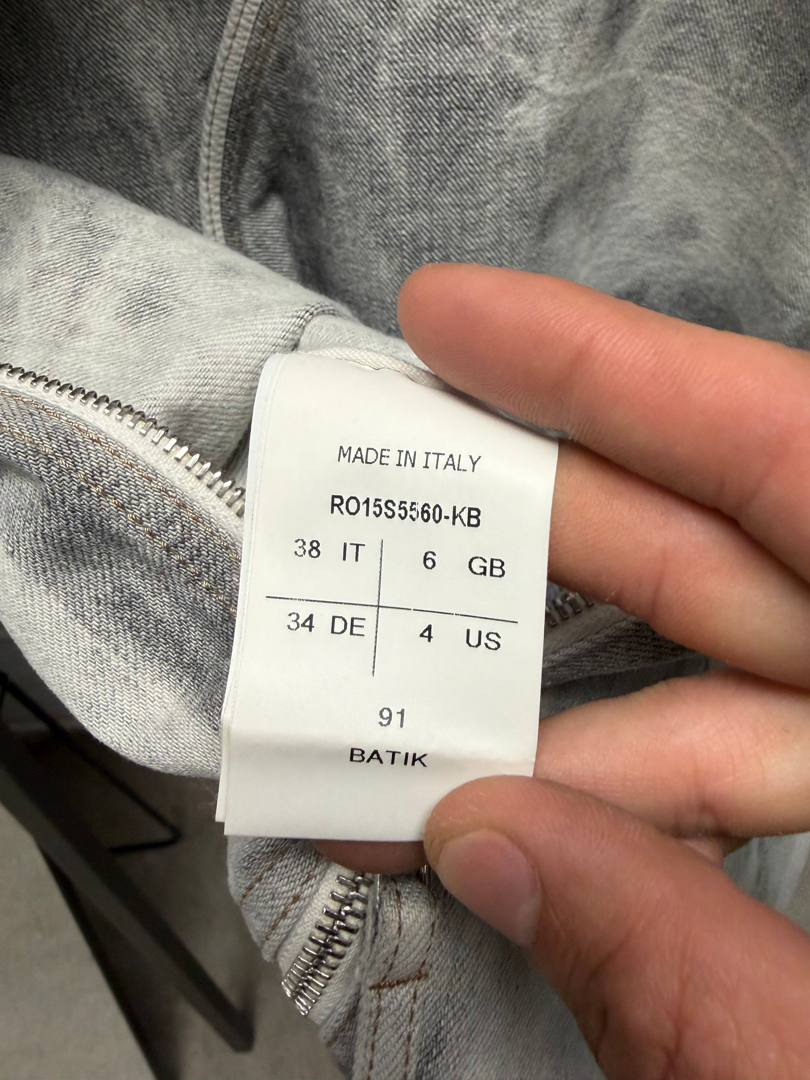 Rick Owens SS2015 Rick Owens ‘Faun’ Batik Grey Smoke Washed Denim Dress Size XS / US 0-2 / IT 36-38 - 6 Thumbnail