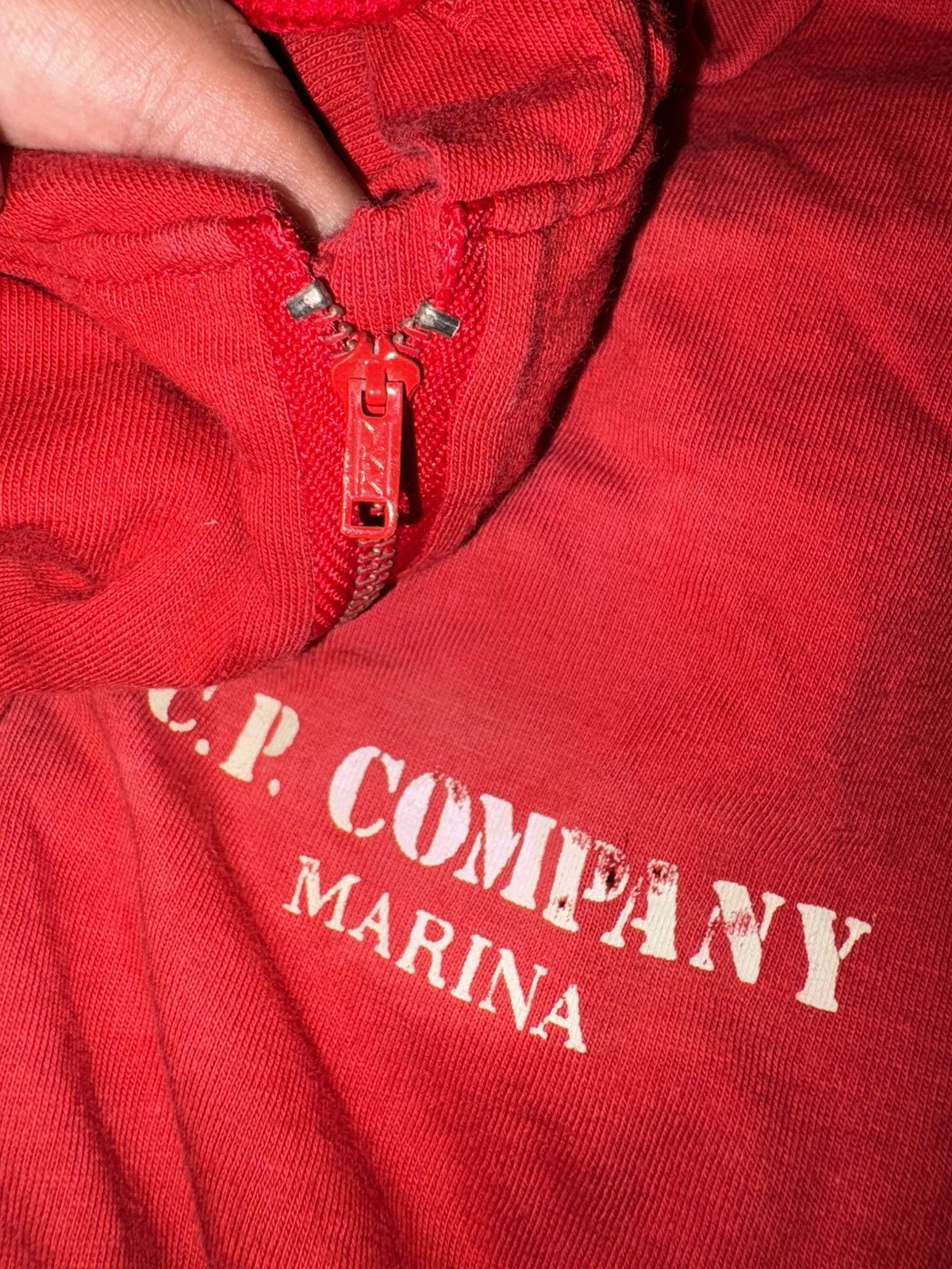 C.P. Company × Vintage Vintage 80s CP Company Marina Hooded Tee Distressed Trashed Size US M / EU 48-50 / 2 - 8 Thumbnail