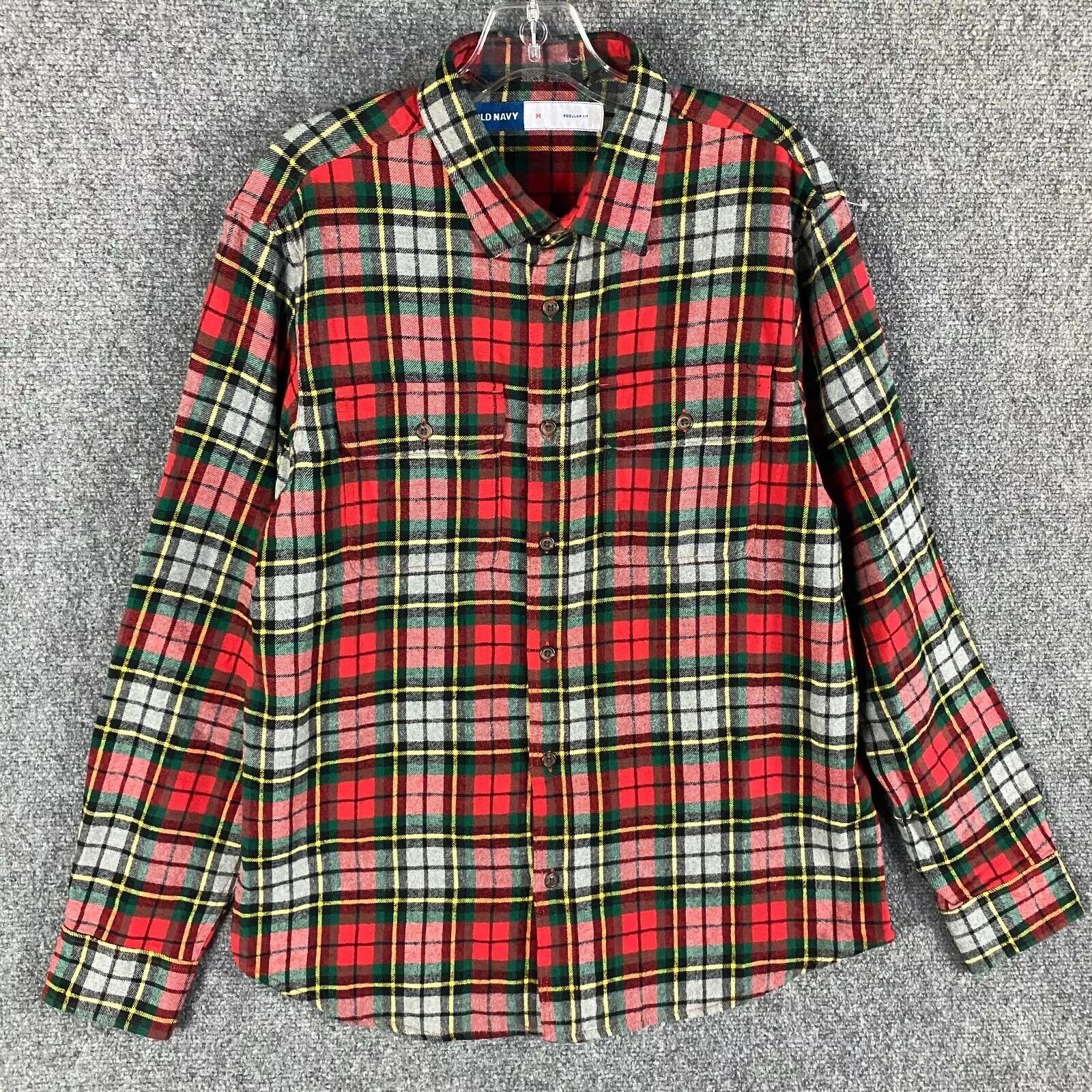 Old Navy Old Navy Flannel Shirt Men's Medium Plaid Regular Fit Size US M / EU 48-50 / 2 - 1 Thumbnail