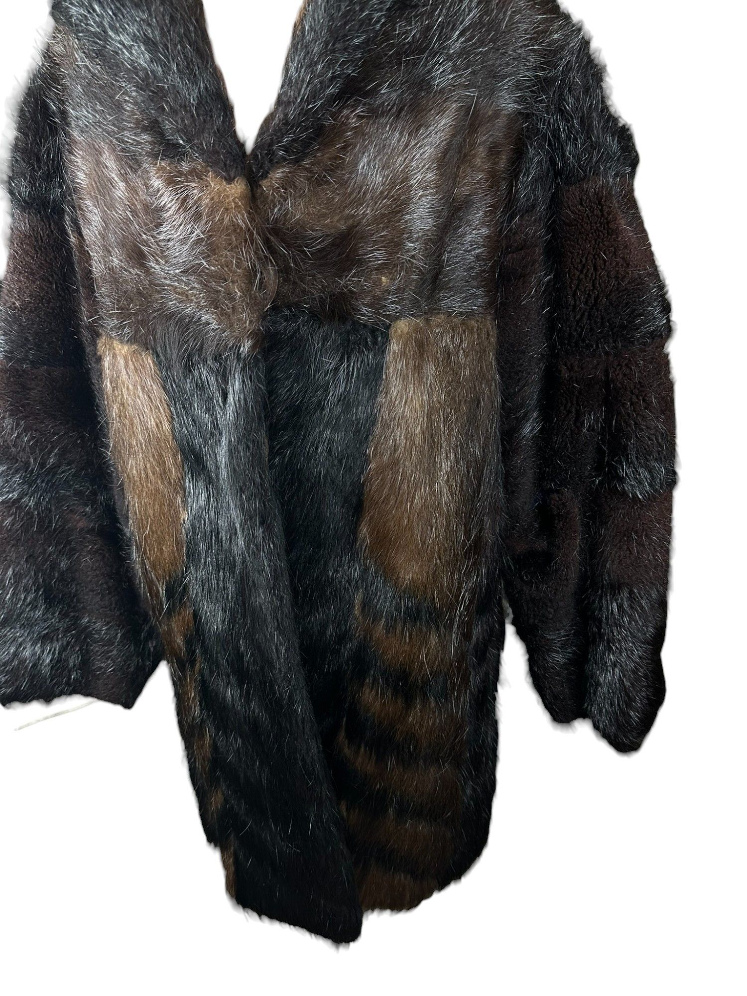 Vintage 80s Vintage Faux Fur Long Coat Avant Garde Size M / US 6-8 / IT 42-44 - 3 Thumbnail