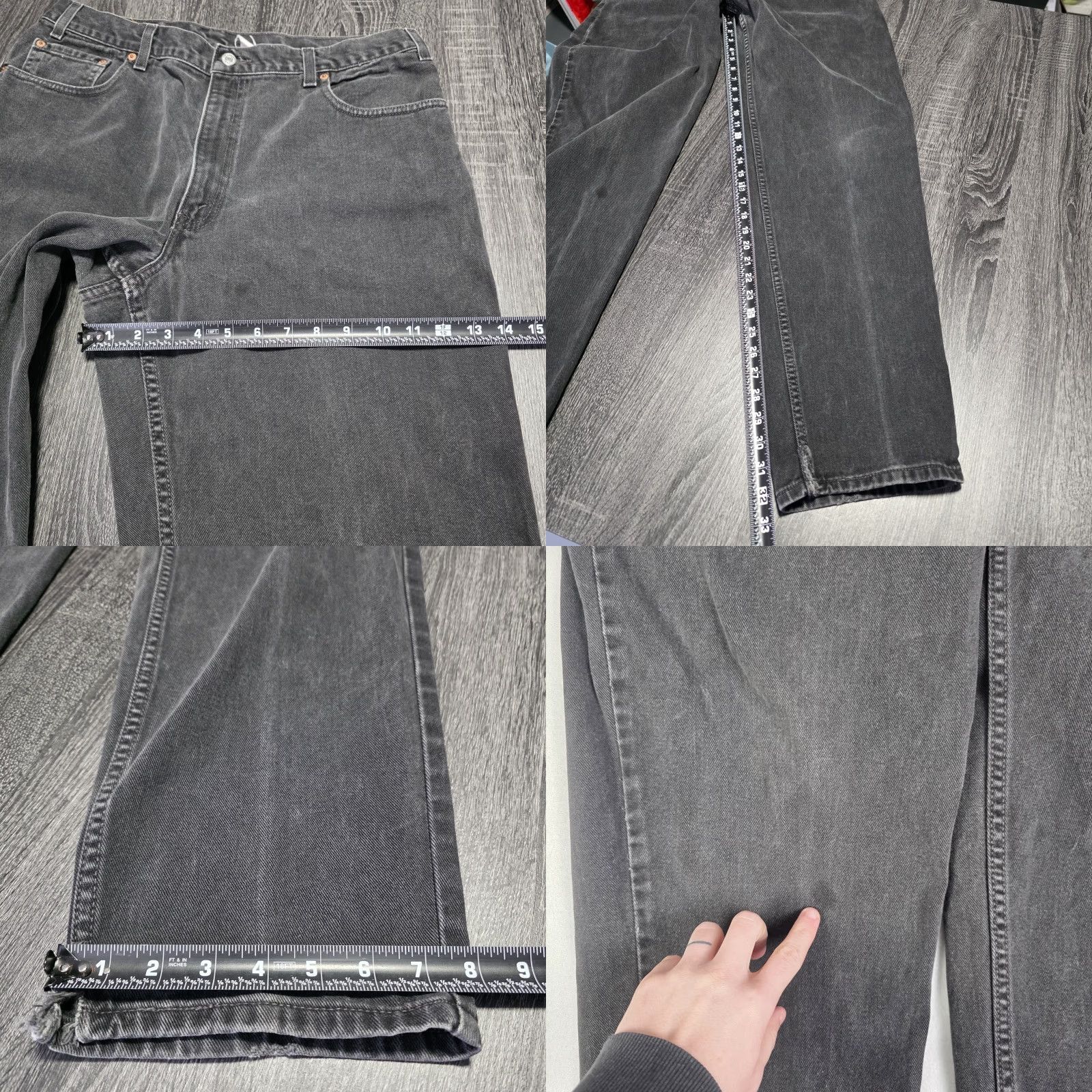 Levi's VINTAGE Levi's 560 Jeans Mens 36 Tall? 32 Inseam Black Tapered Baggy Loose 90s USA Size US 36 / EU 52 - 8 Thumbnail