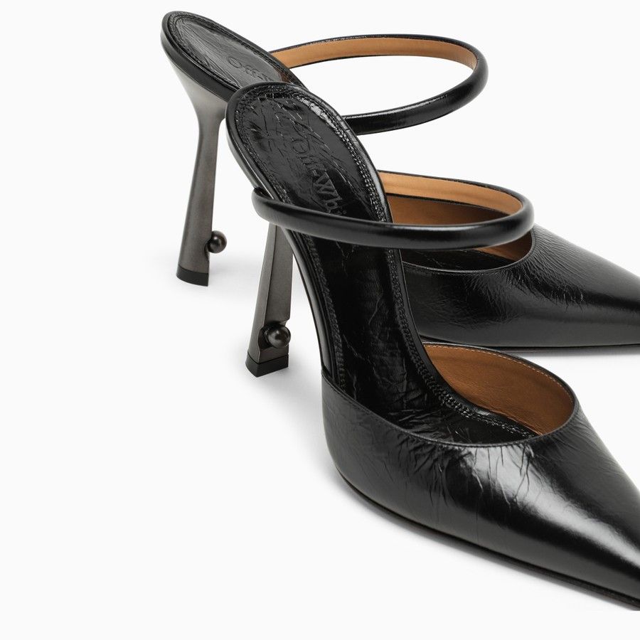 Off-White o1d2blof0924 Lollipop Leather Slingback in Black Size US 6 / IT 36 - 5 Thumbnail