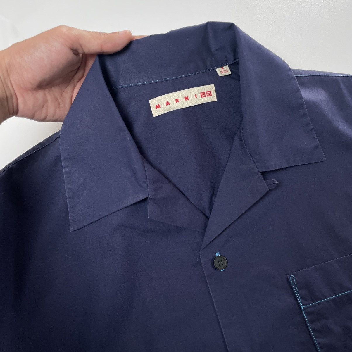 Marni × Uniqlo Uniqlo x Marni Oversized Shirt Navy Size US M / EU 48-50 / 2 - 6 Thumbnail