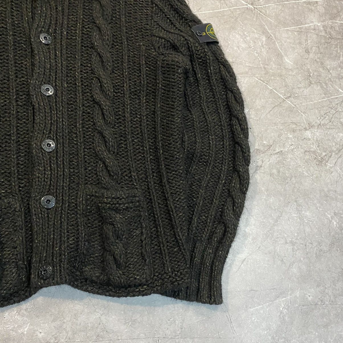 Massimo Osti RARE ! VINTAGE STONE ISLAND WOOL CARDIGAN SWEATER 2002 Size US L / EU 52-54 / 3 - 6 Thumbnail