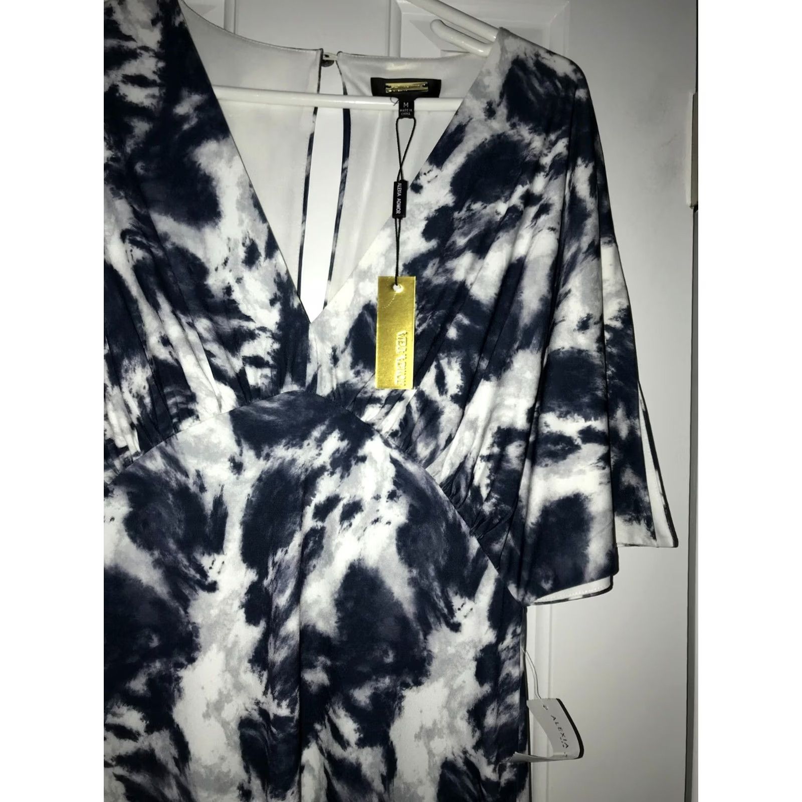Vintage NWT Alexia Admor Women's Midi Dress M Multicolor ABSTRACT TIEDYE Size M / US 6-8 / IT 42-44 - 2 Thumbnail