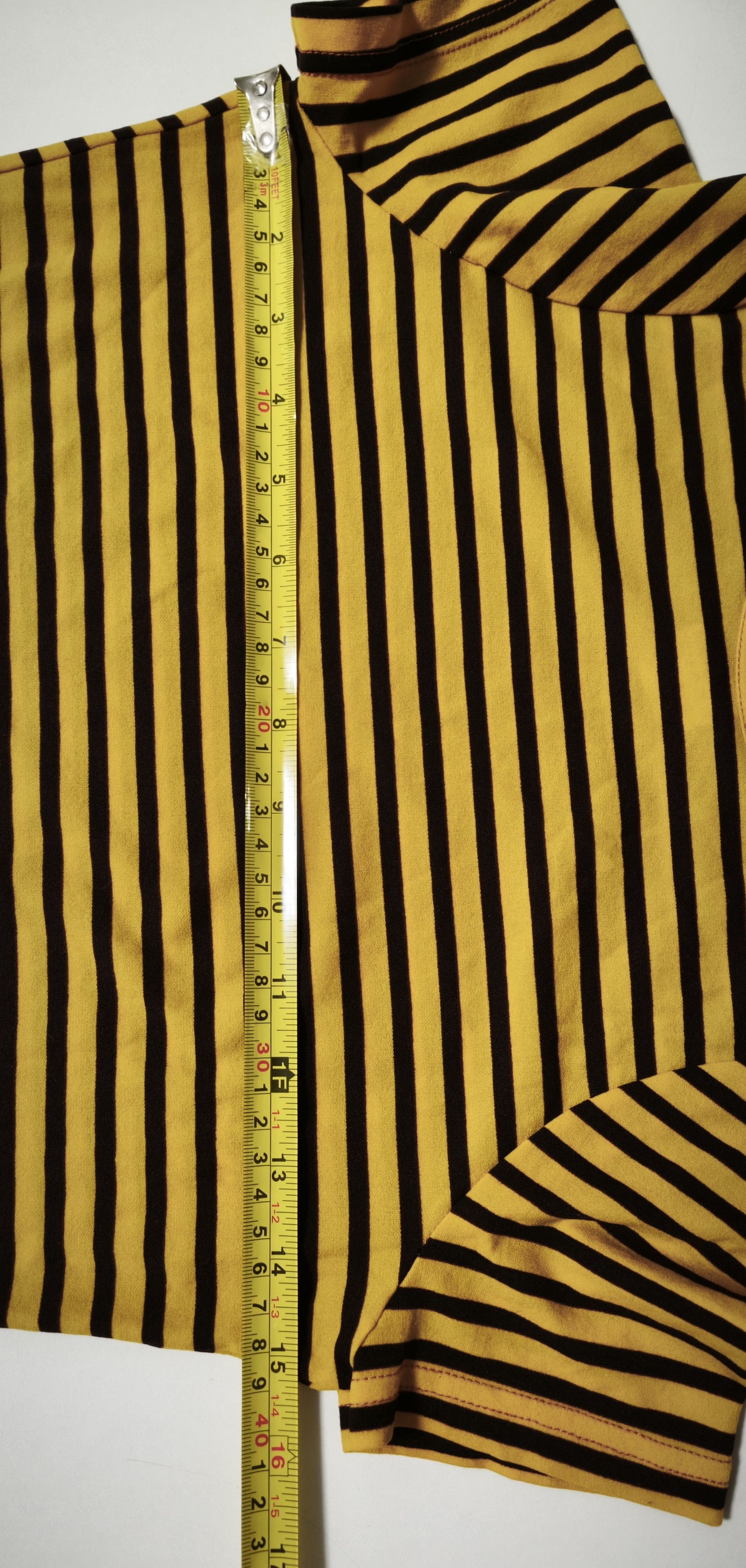 Jean Paul Gaultier Year: 1997 - Yellow and dark Brown stripes top Size S / US 4 / IT 40 - 16 Thumbnail