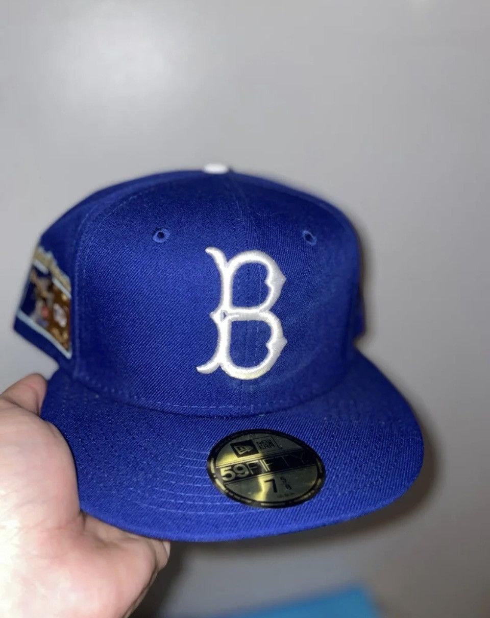 New Era Myfitteds Brooklyn dodgers 1955 jackie Robinson size 7 5 Size ONE SIZE - 1 Thumbnail
