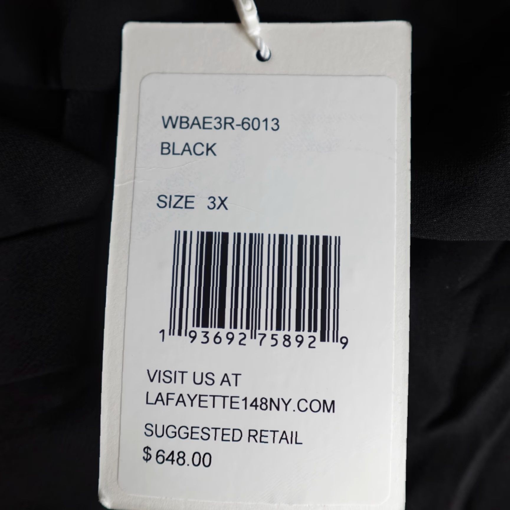 Vintage Lafayette 148 New York Shirt 3X Black Silk Blouse Womens Plus Regular Long Sleeve Georgette 100% Silk Shirt Size XXL / US 16-18 / IT 52-54 - 7 Thumbnail