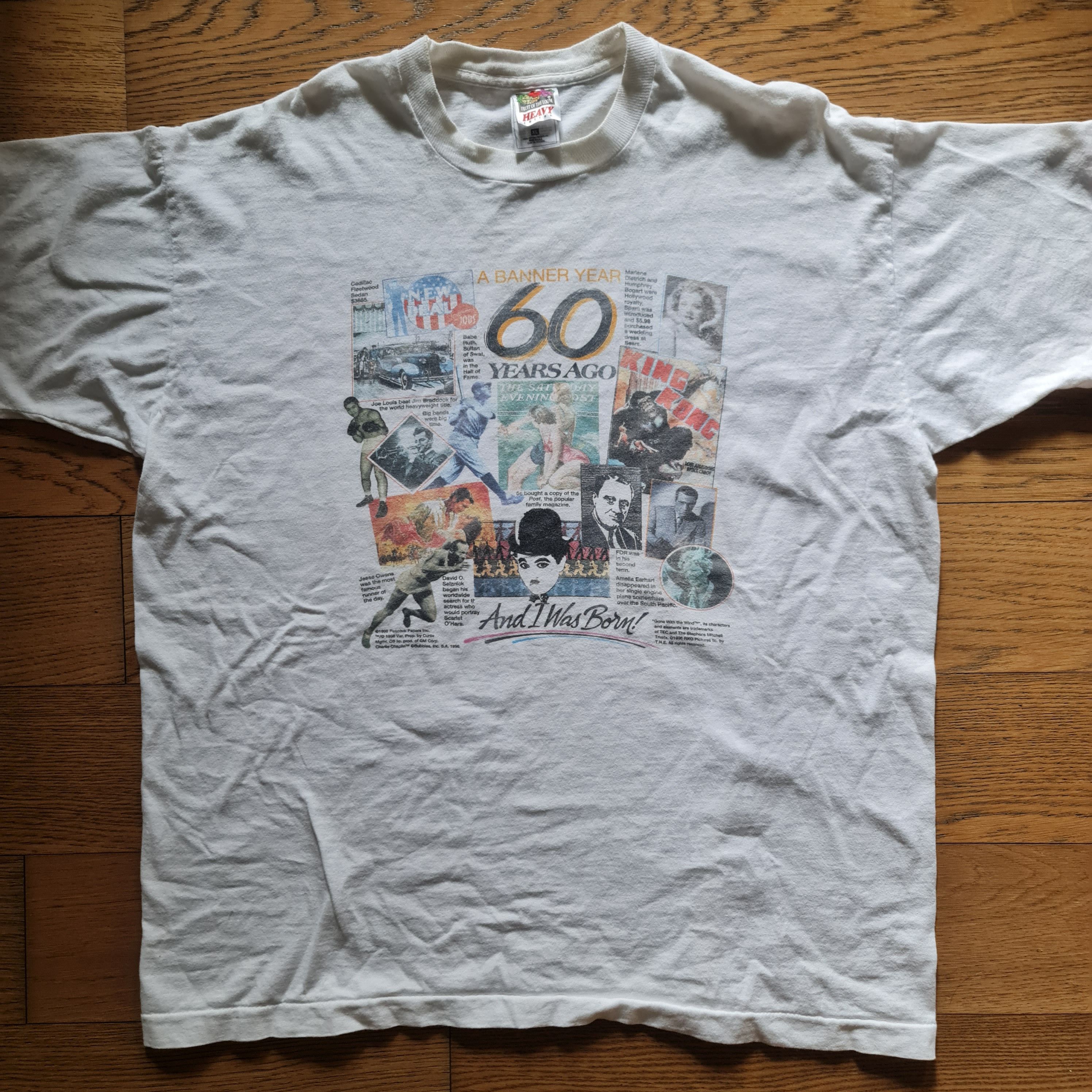 Vintage Vintage A Banner 60 Years Ago Movies Tee Size US XL / EU 56 / 4 - 2 Thumbnail