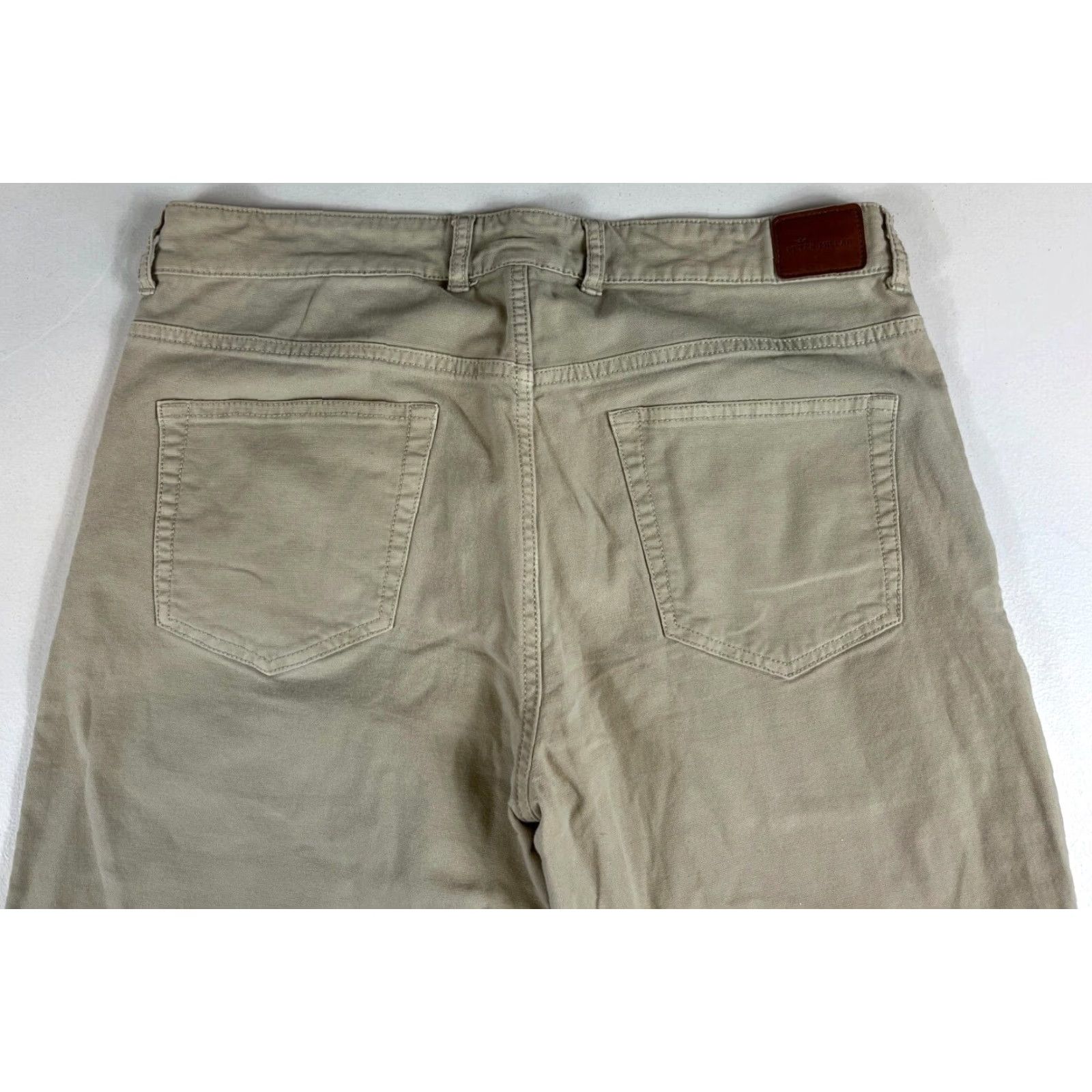 Peter Millar Peter Millar Crown Vintage Pants Men Chino Beige 34x29 Canvas 98% Cotton 2% Spandex Front Flat Regular Style Preppy Belt Loops Pocket Straight Mens Size US 34 / EU 50 - 6 Thumbnail