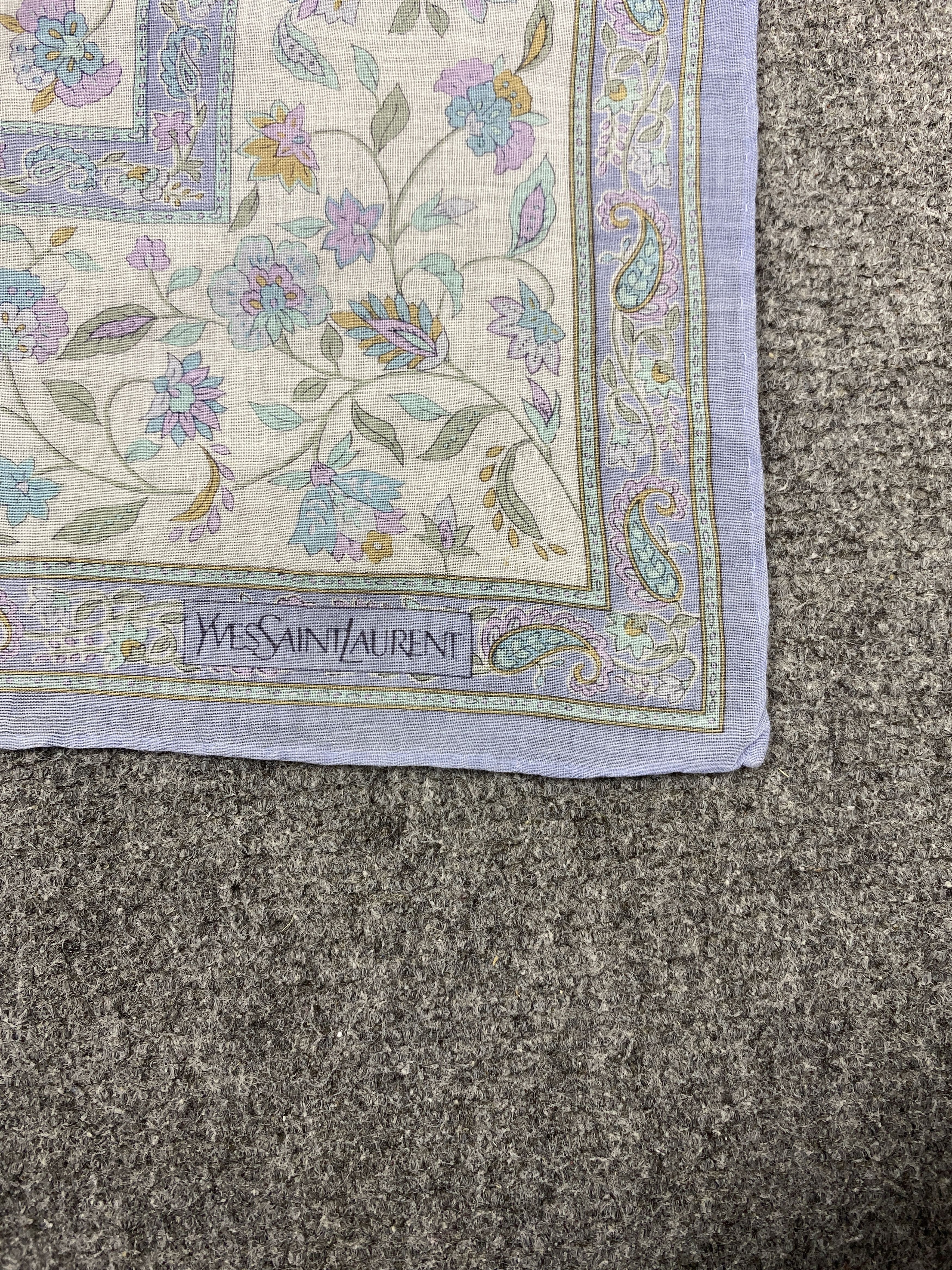 Yves Saint Laurent Yves Saint Laurent Handkerchief / Neckerchief HKC1138 Size ONE SIZE - 5 Thumbnail