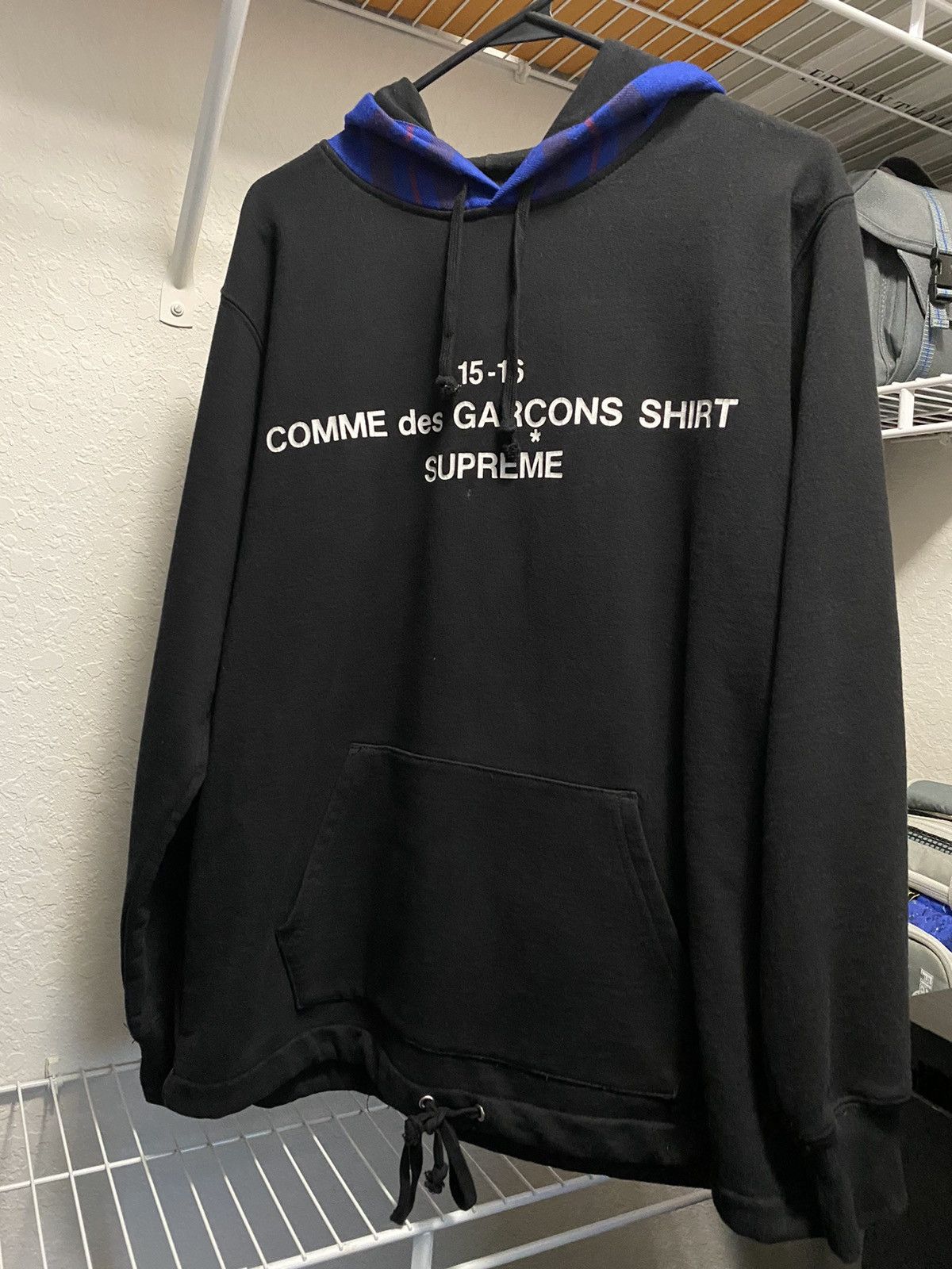 Comme des Garcons Supreme Supreme CDG 15 16 Plaid Hoodie Grailed