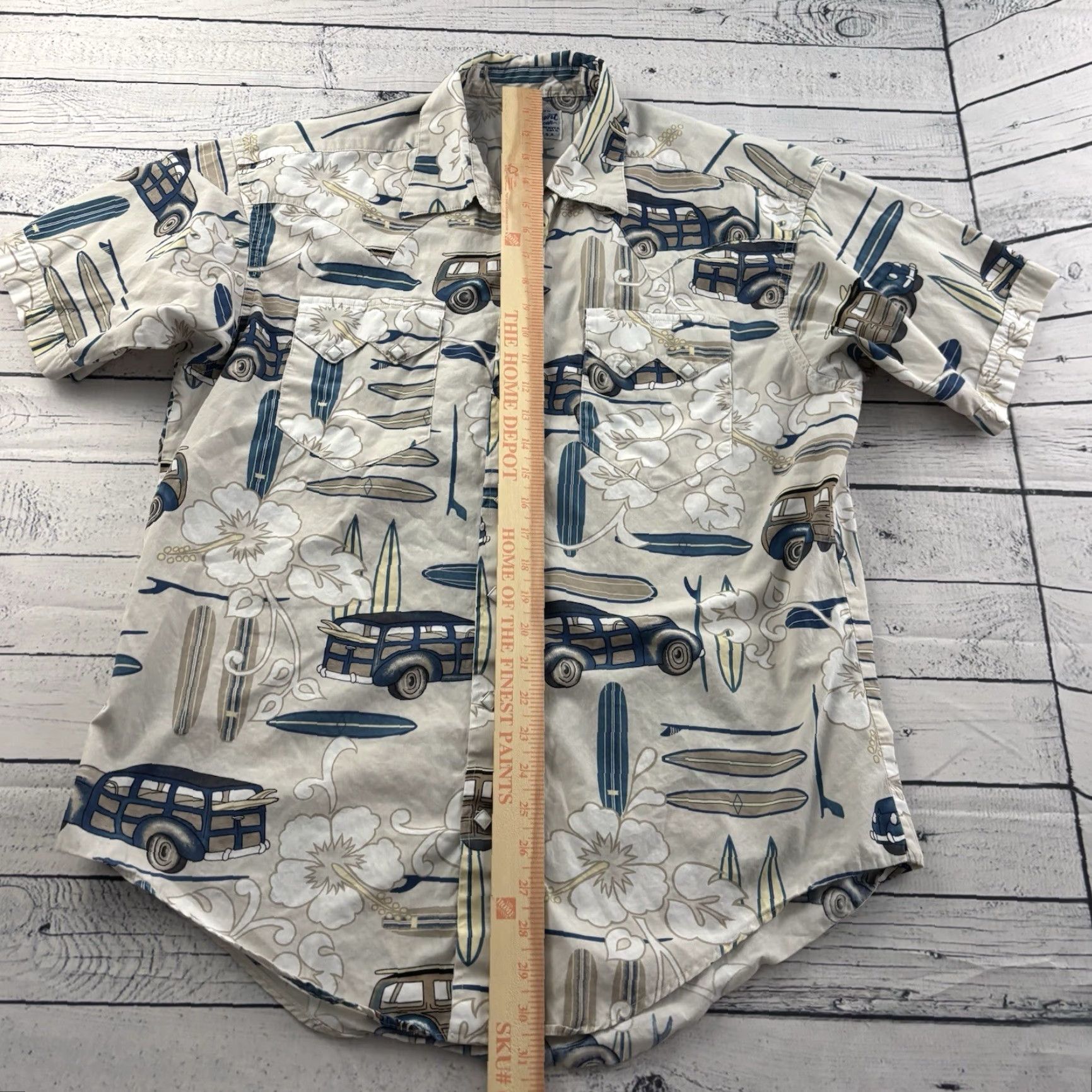 Rockmount Ranch Wear ROCKMOUNT Hawaiian Short Sleeve Button-Up Shirt Mens M Tan Brown Cotton Woven Pocketed 90s Event Casual Hawaiian Theme Rockmount Size US M / EU 48-50 / 2 - 4 Thumbnail