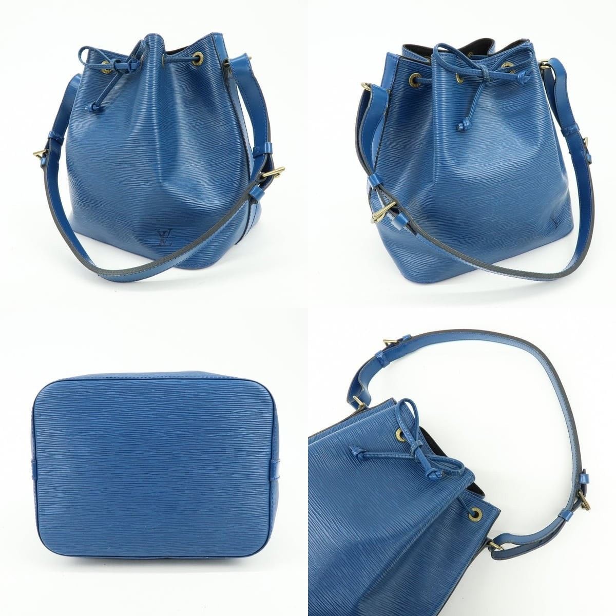 Louis Vuitton Louis Vuitton Epi Petit Noe Shoulder Bag Leather Bucket Blue Size ONE SIZE - 3 Thumbnail