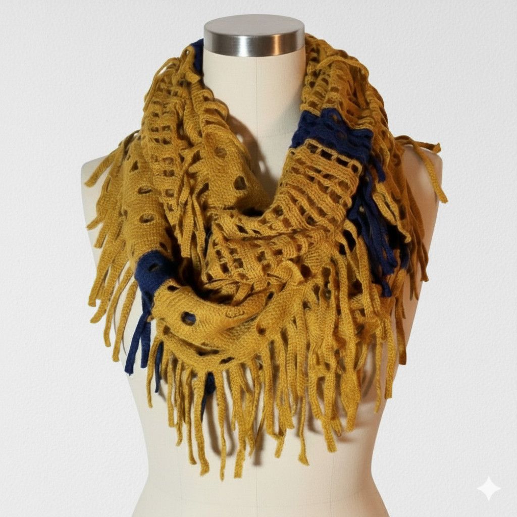 Other Julia 66x15" Infinity Scarf Knit Geometric Pattern Green Size ONE SIZE - 1 Thumbnail